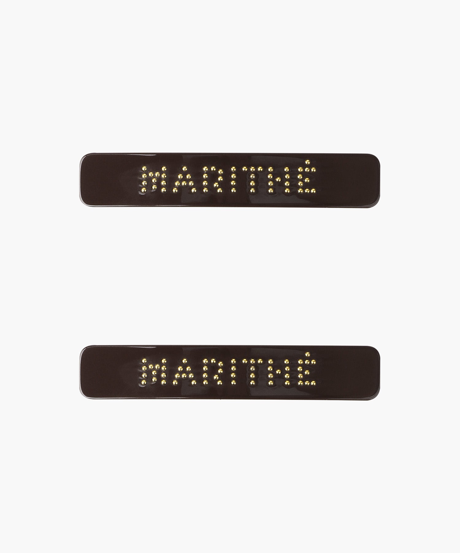 Marithe & Francois Girbaud - Regular Logo Metal Ball Hair Pin 2pack (Brown) product image 1 | TRAB K-Fashion Australia