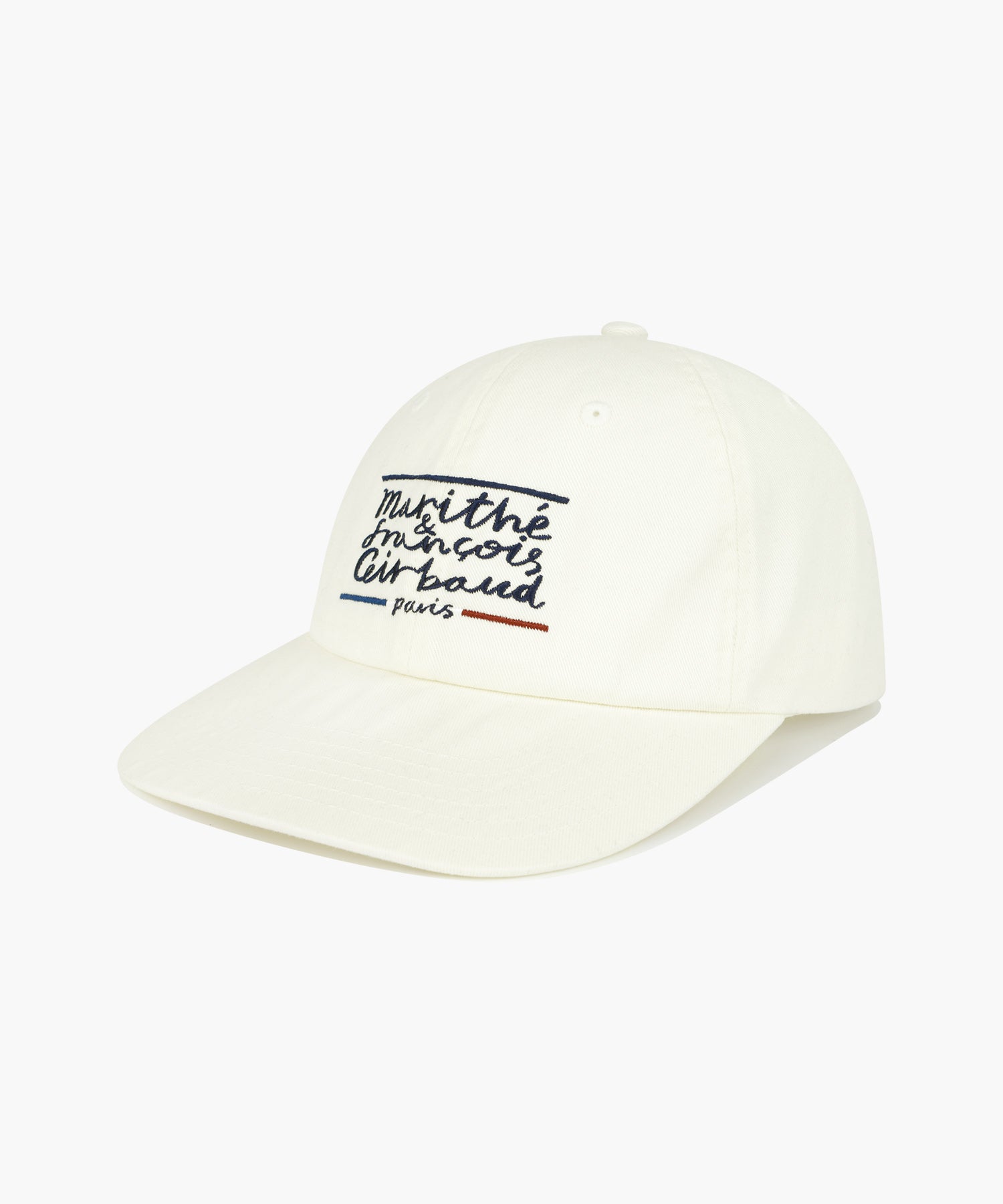 Marithe & Francois Girbaud - Drawing Classic Logo Flat Brim Cap (Ivory) product image 1 | TRAB K-Fashion Australia