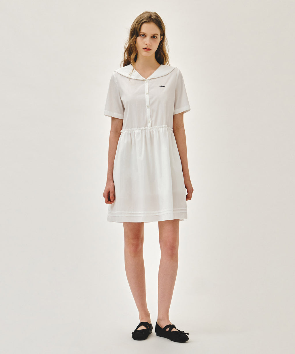 Marithe & Francois Girbaud - Marine Half Sleeve Onepiece (White) product image 1 | TRAB K-Fashion Australia