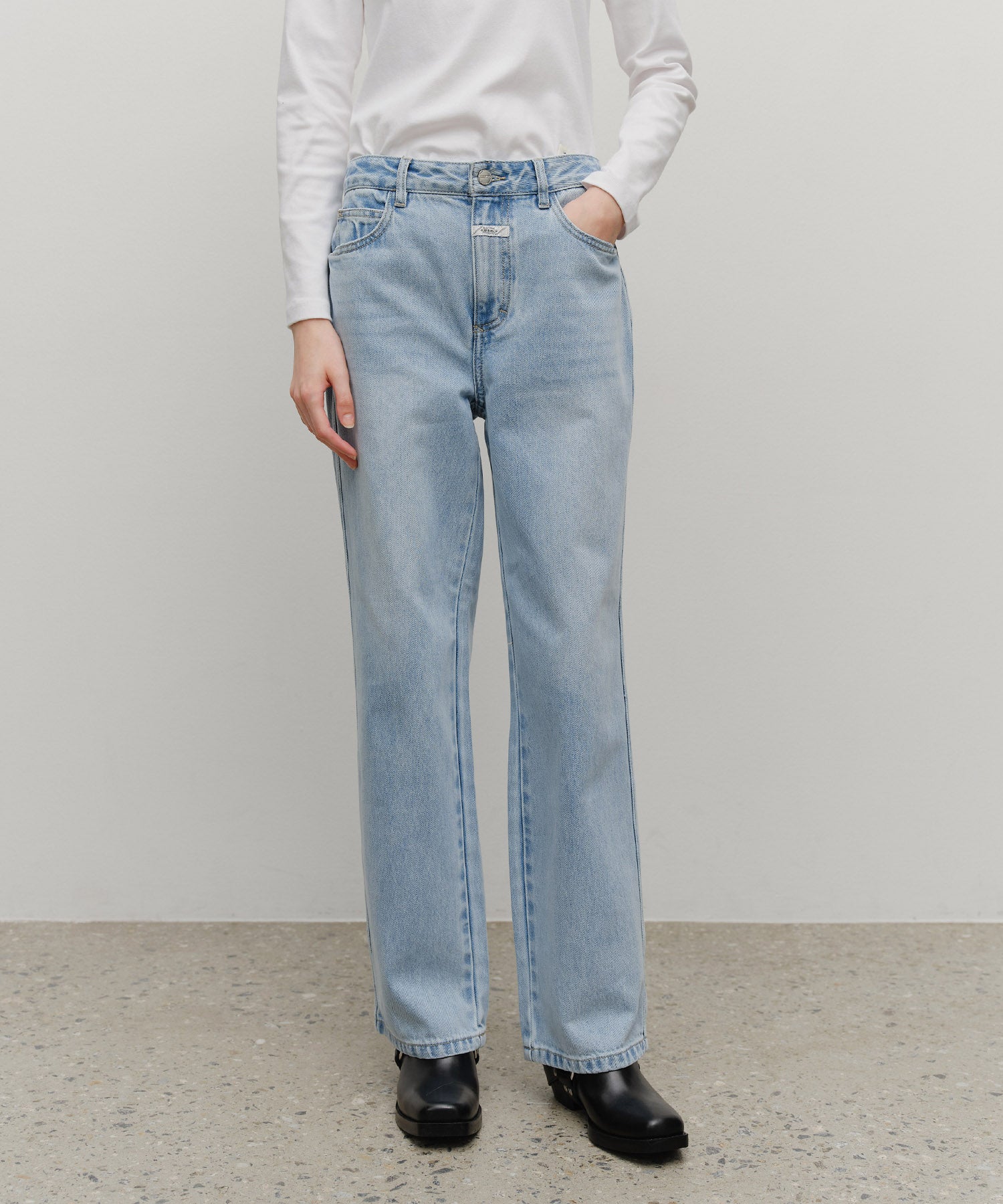 Marithe & Francois Girbaud - High Straight Denim Pants (Light Blue) product image 1 | TRAB K-Fashion Australia