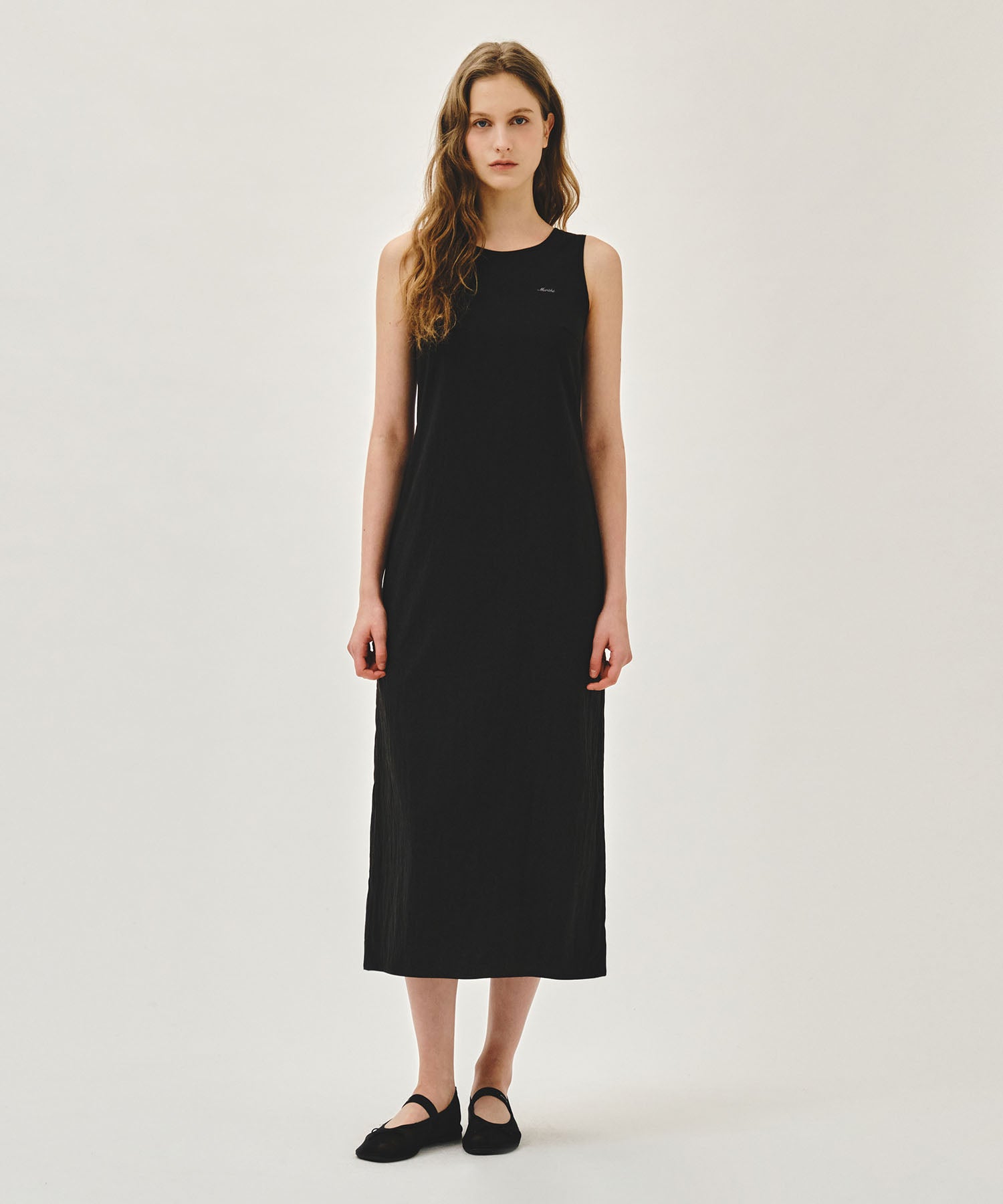 Marithe & Francois Girbaud - Soft Sleeveless Long Dress (Black) product image 1 | TRAB K-Fashion Australia