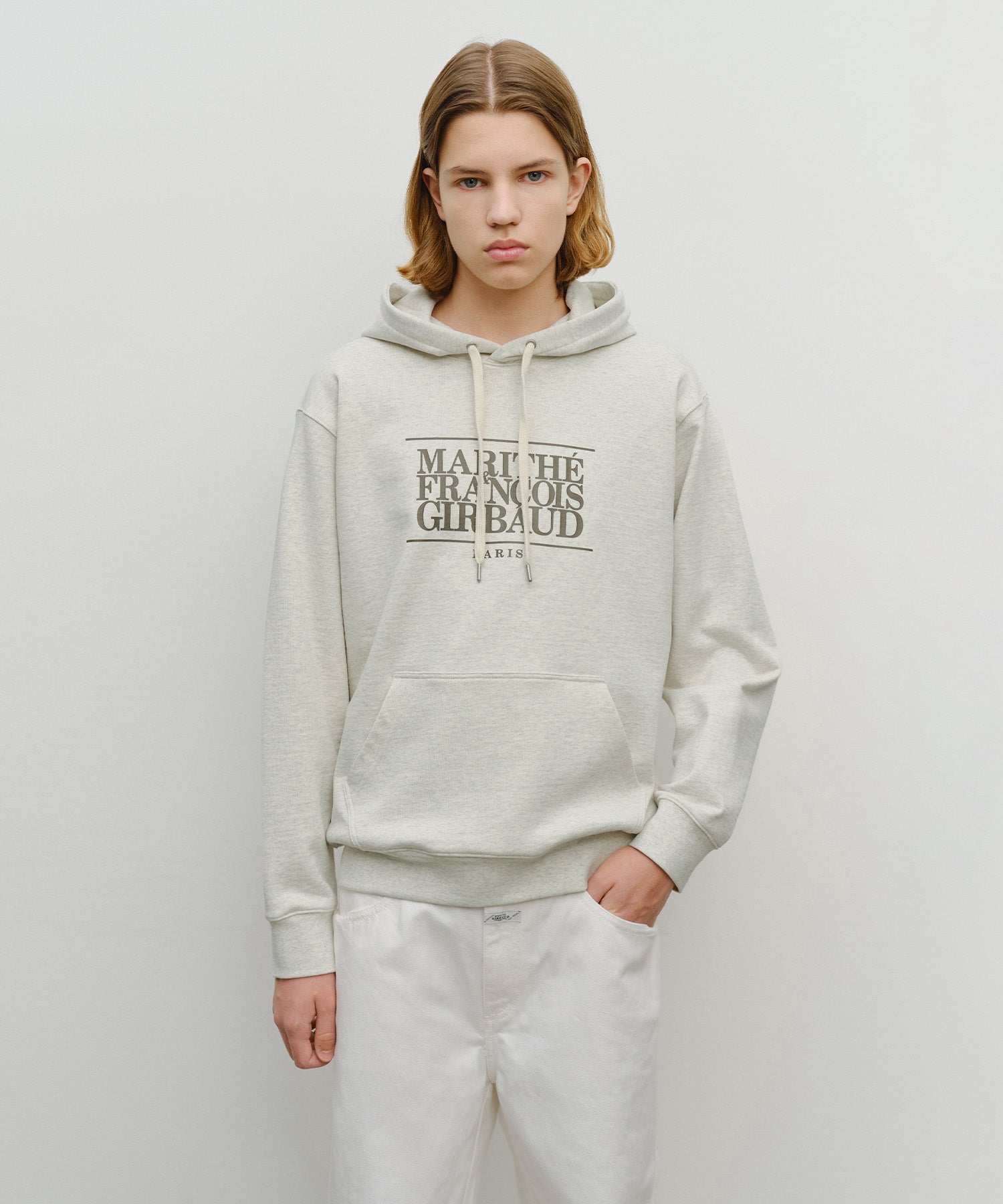 Marithe & Francois Girbaud - Classic Logo Hoodie (Oatmeal) product image 1 | TRAB K-Fashion Australia