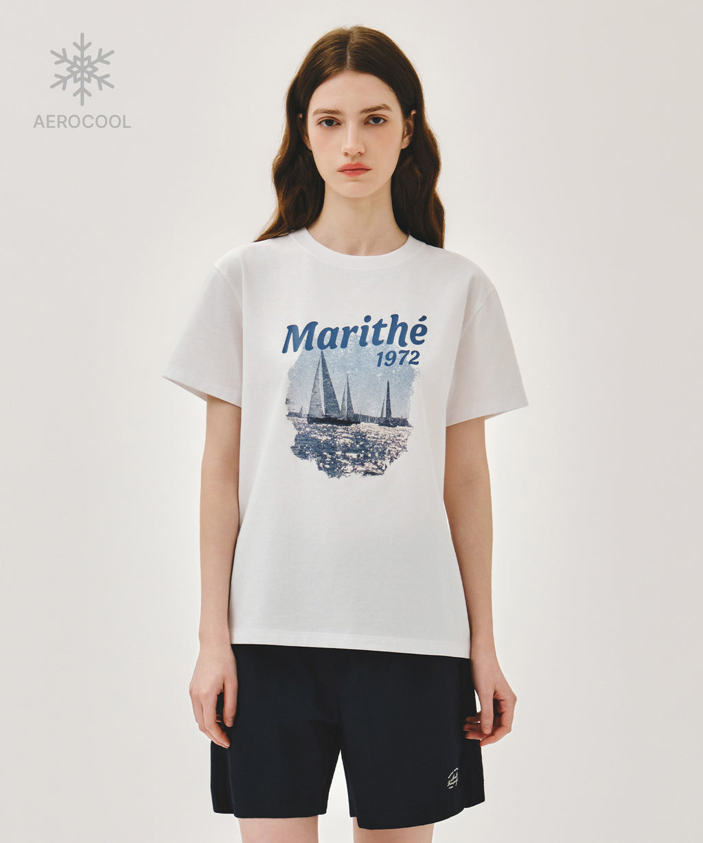 Marithe & Francois Girbaud - Aerocool Vacance Graphic Tee (White) product image 5 | TRAB K-Fashion Australia
