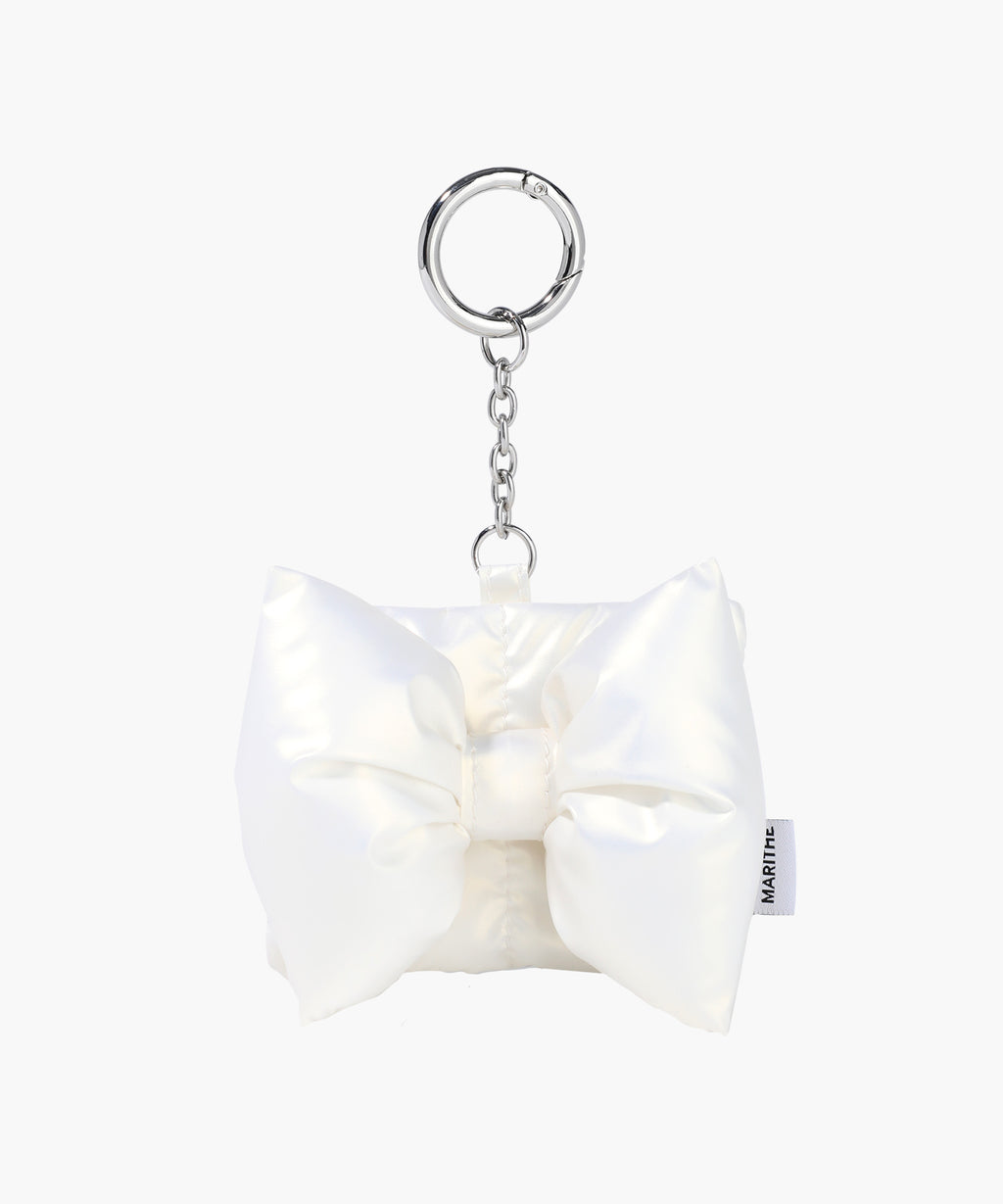 Marithe & Francois Girbaud - Padding Ribbon Pouch Keyring (Ivory) product image 1 | TRAB K-Fashion Australia