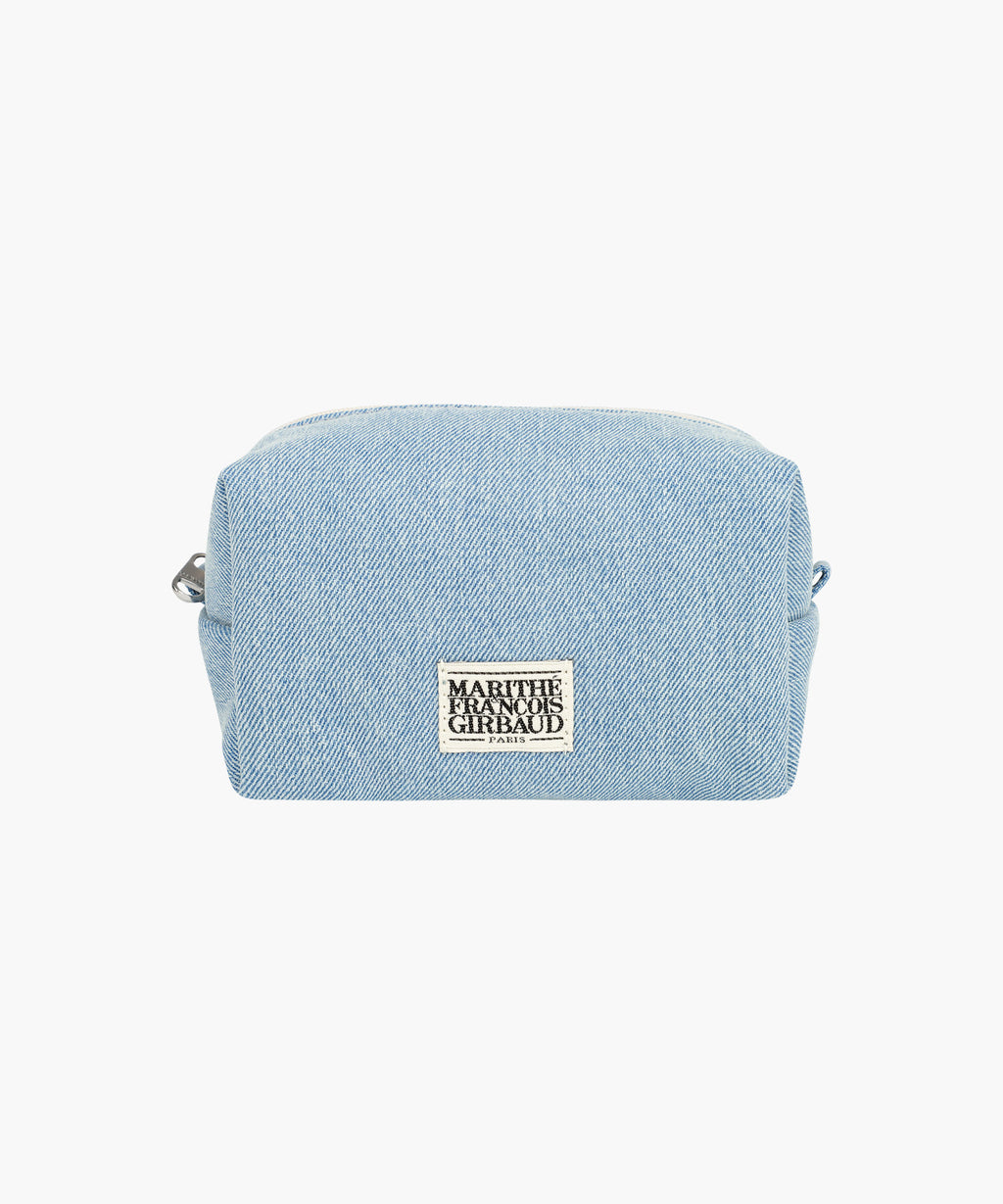 Marithe & Francois Girbaud - Classic Logo Denim Pouch (Light Blue) product image 1 | TRAB K-Fashion Australia