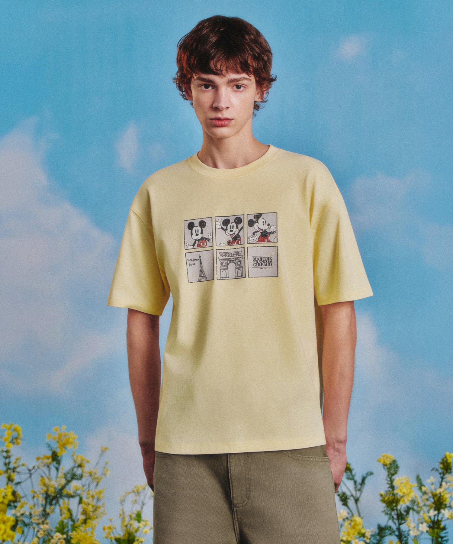 Marithe & Francois Girbaud - Mickey_filmstrip Tee (Butter) product image 1 | TRAB K-Fashion Australia