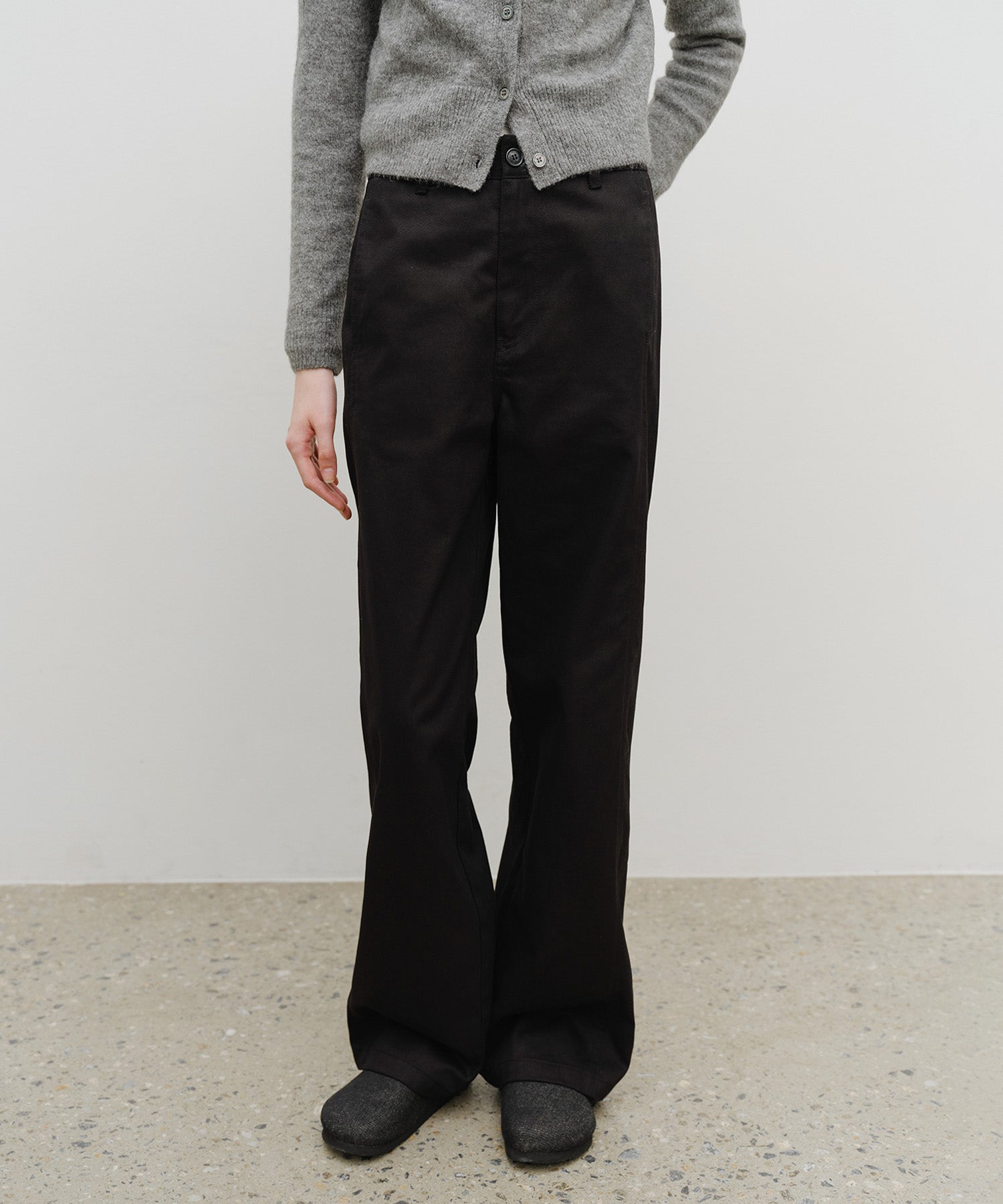 Marithe & Francois Girbaud - Cotton Curved Line Pants (Black) product image 1 | TRAB K-Fashion Australia