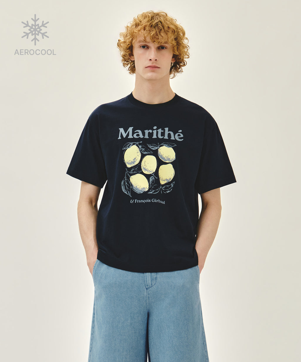 Marithe & Francois Girbaud - Aerocool Lemon Graphic Tee (Navy) product image 1 | TRAB K-Fashion Australia