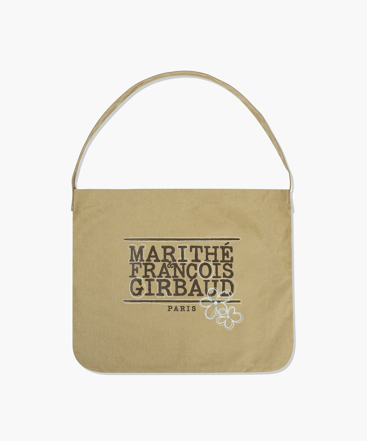 Marithe & Francois Girbaud - Flower Classic Logo One Shoulder Eco Bag (Dark Beige) product image 1 | TRAB K-Fashion Australia