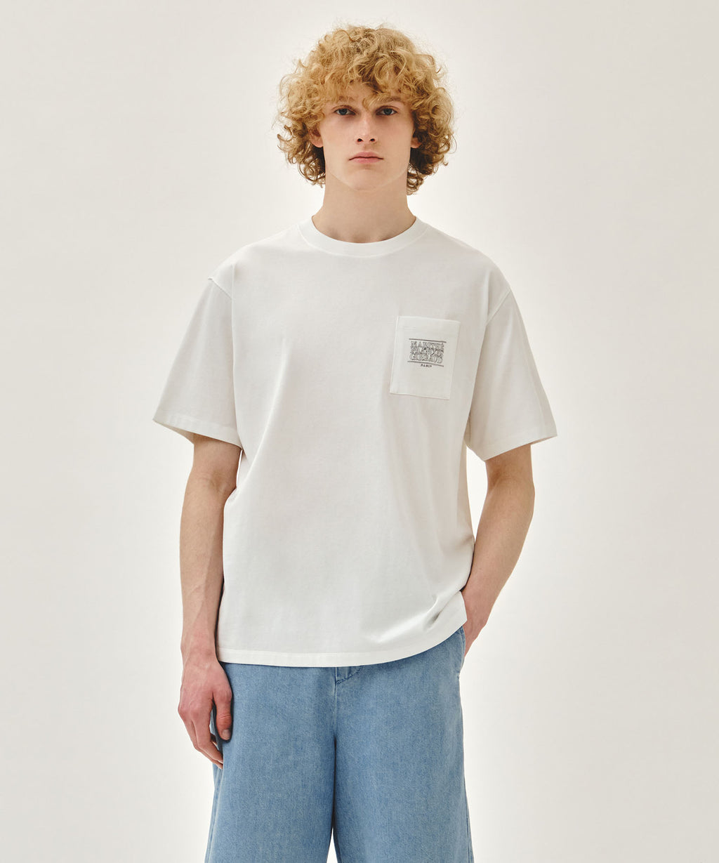 Marithe & Francois Girbaud - Doodle Classic Logo Pocket Tee (White) product image 1 | TRAB K-Fashion Australia