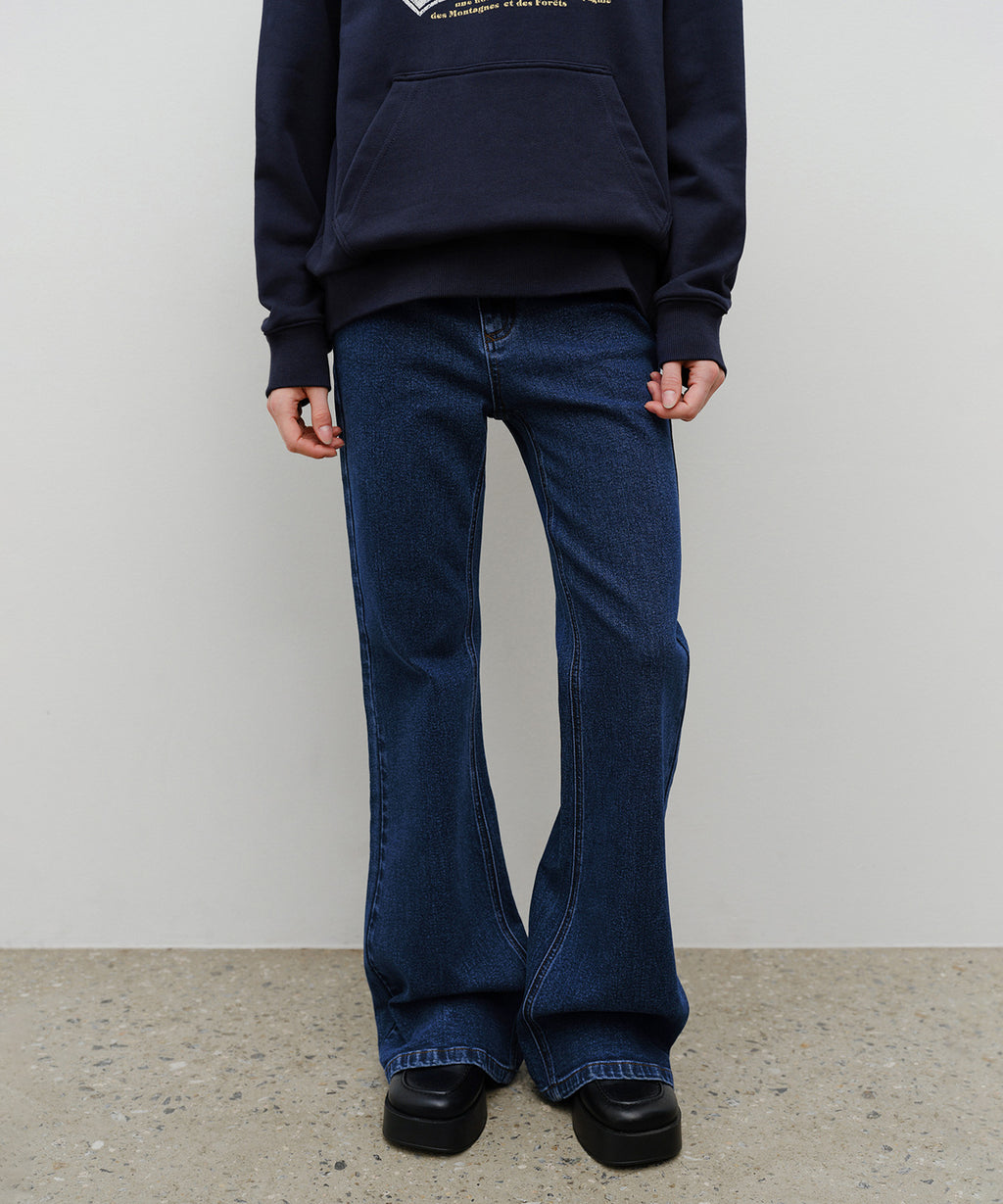 Marithe & Francois Girbaud - High-rise Flared Denim Pants (Blue) product image 1 | TRAB K-Fashion Australia