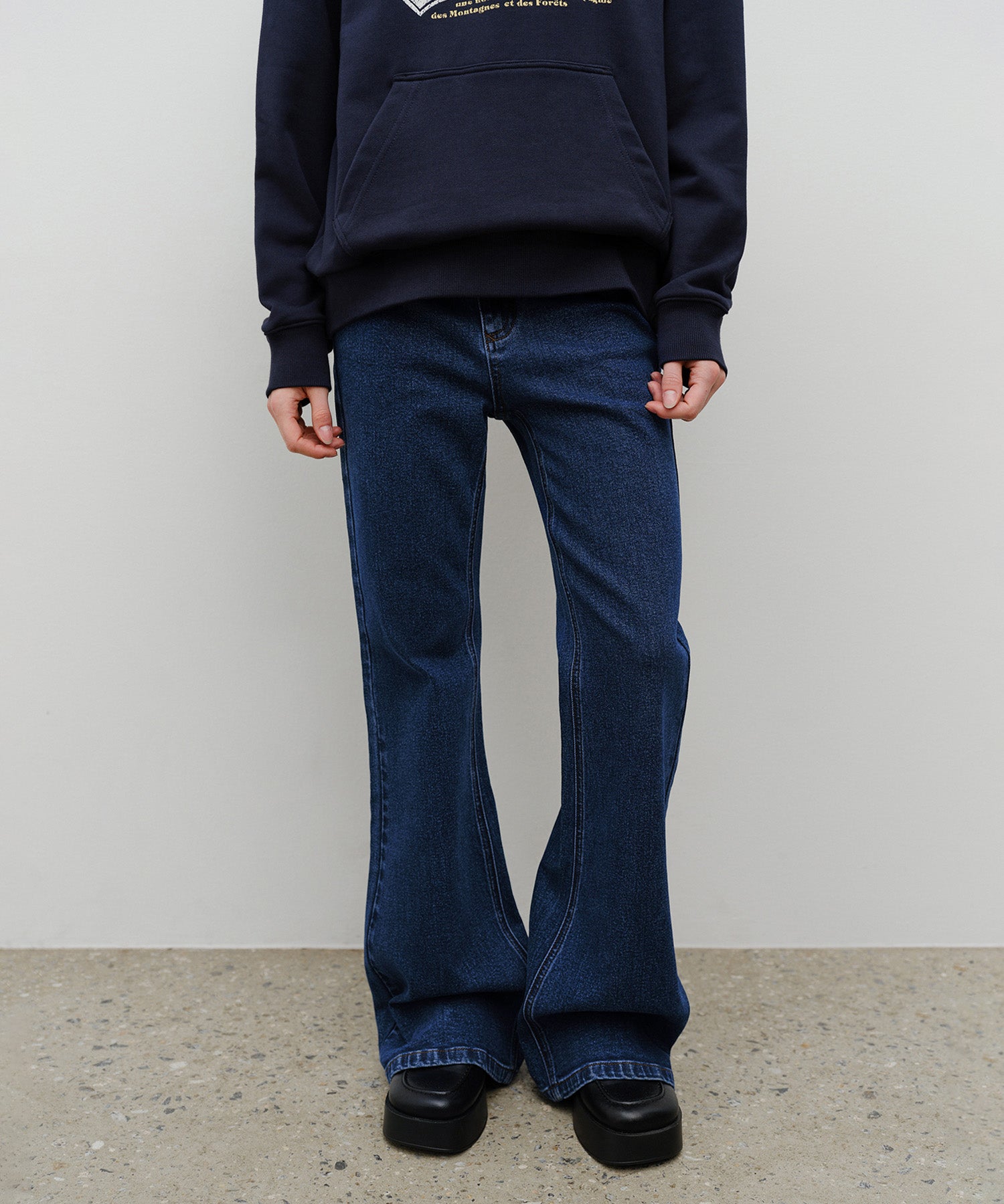 Marithe & Francois Girbaud - High-rise Flared Denim Pants (Blue) product image 1 | TRAB K-Fashion Australia