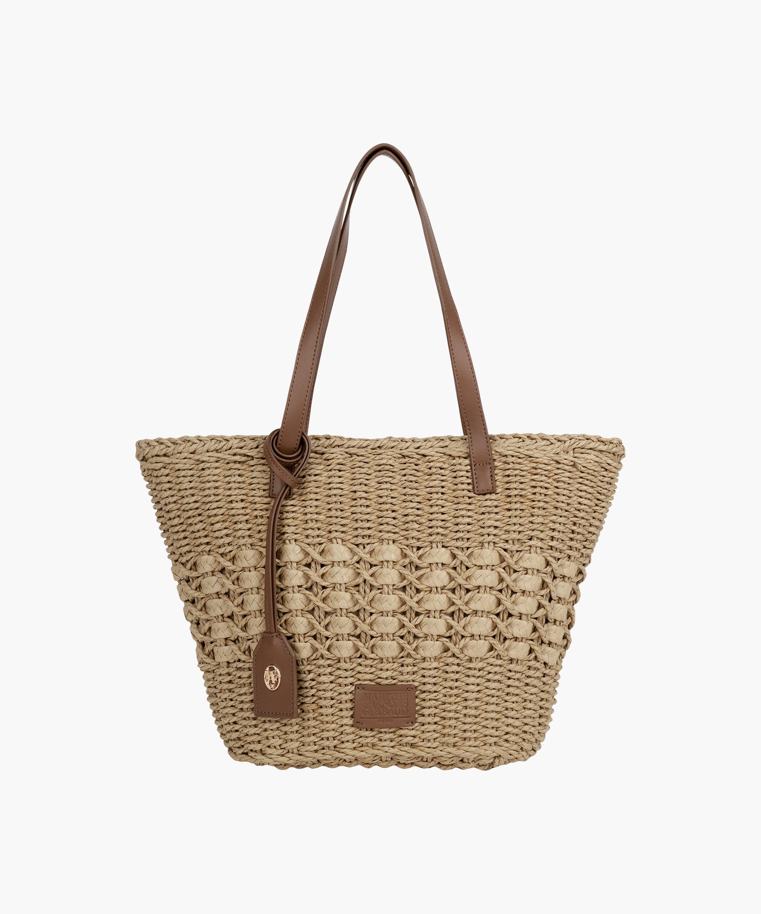 Marithe & Francois Girbaud - Classic Logo Basket Shoulder Bag (Beige) product image 3 | TRAB K-Fashion Australia