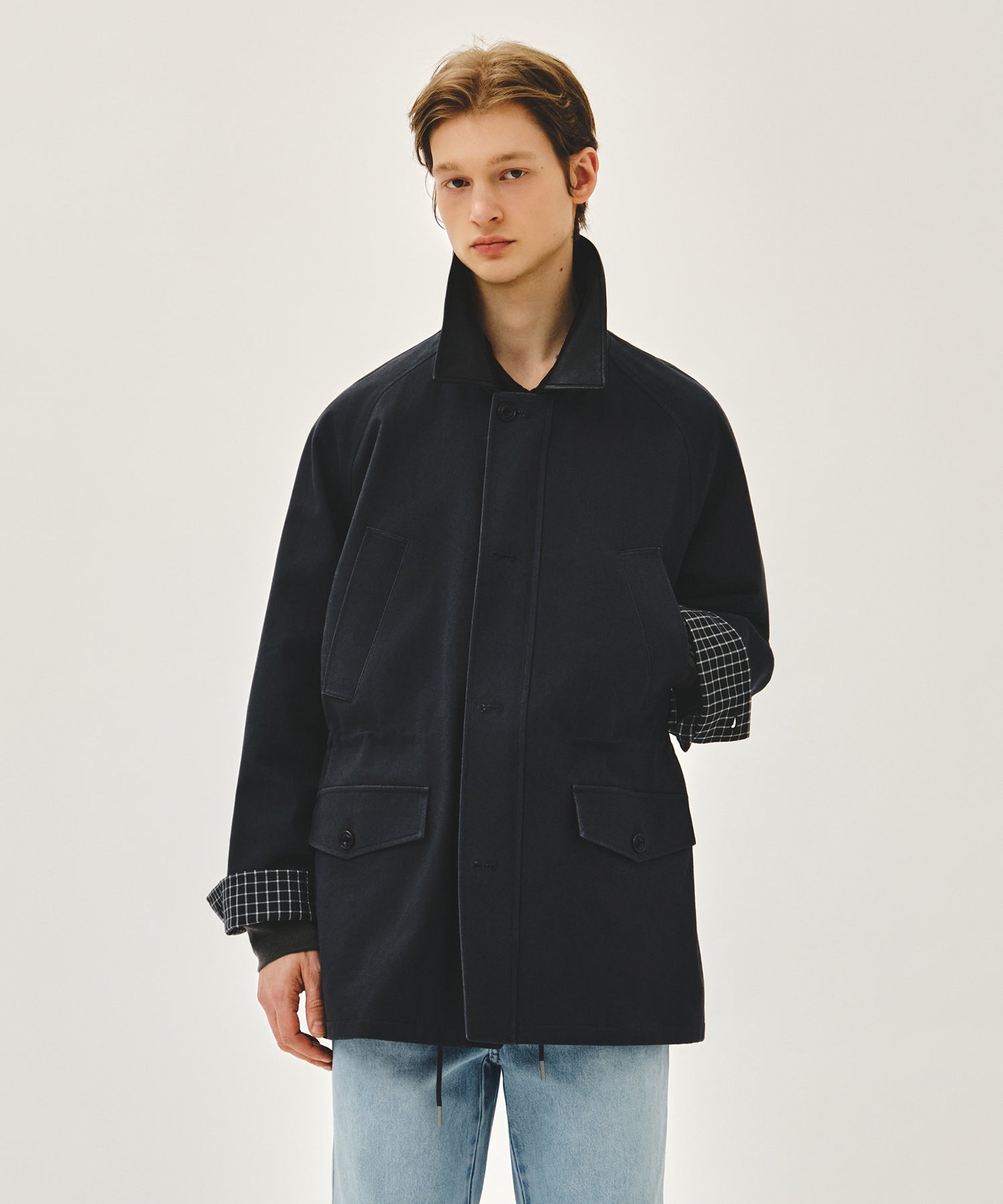 Marithe & Francois Girbaud - Cotton Washed Hunting Jacket (Charcoal) product image 1 | TRAB K-Fashion Australia