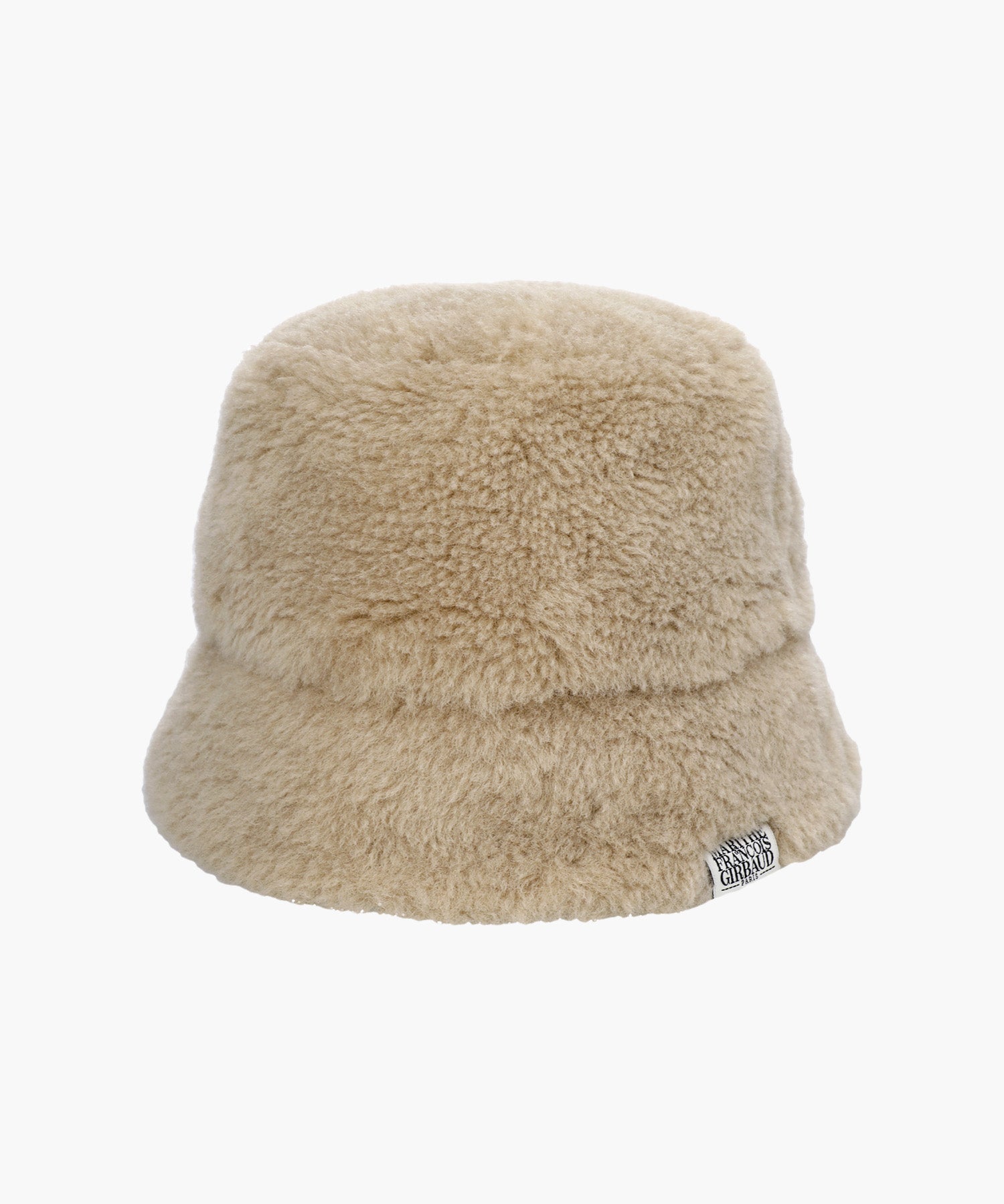 Marithe & Francois Girbaud - Classic Logo Fur Bucket Hat (Beige) product image 1 | TRAB K-Fashion Australia