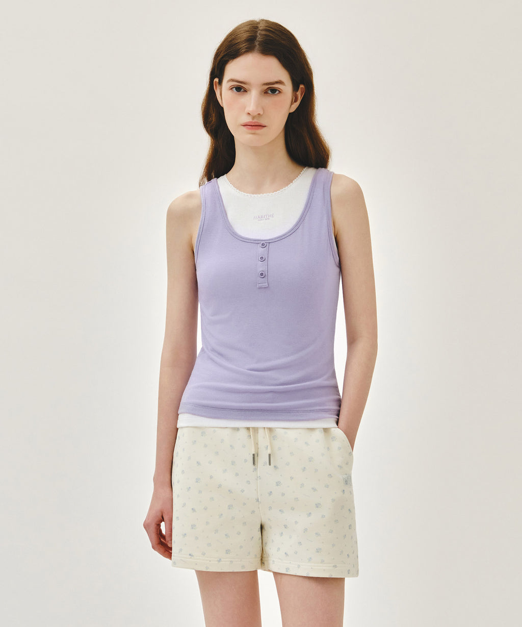 Marithe & Francois Girbaud - Layered Sleeveless (Lavender) product image 1 | TRAB K-Fashion Australia