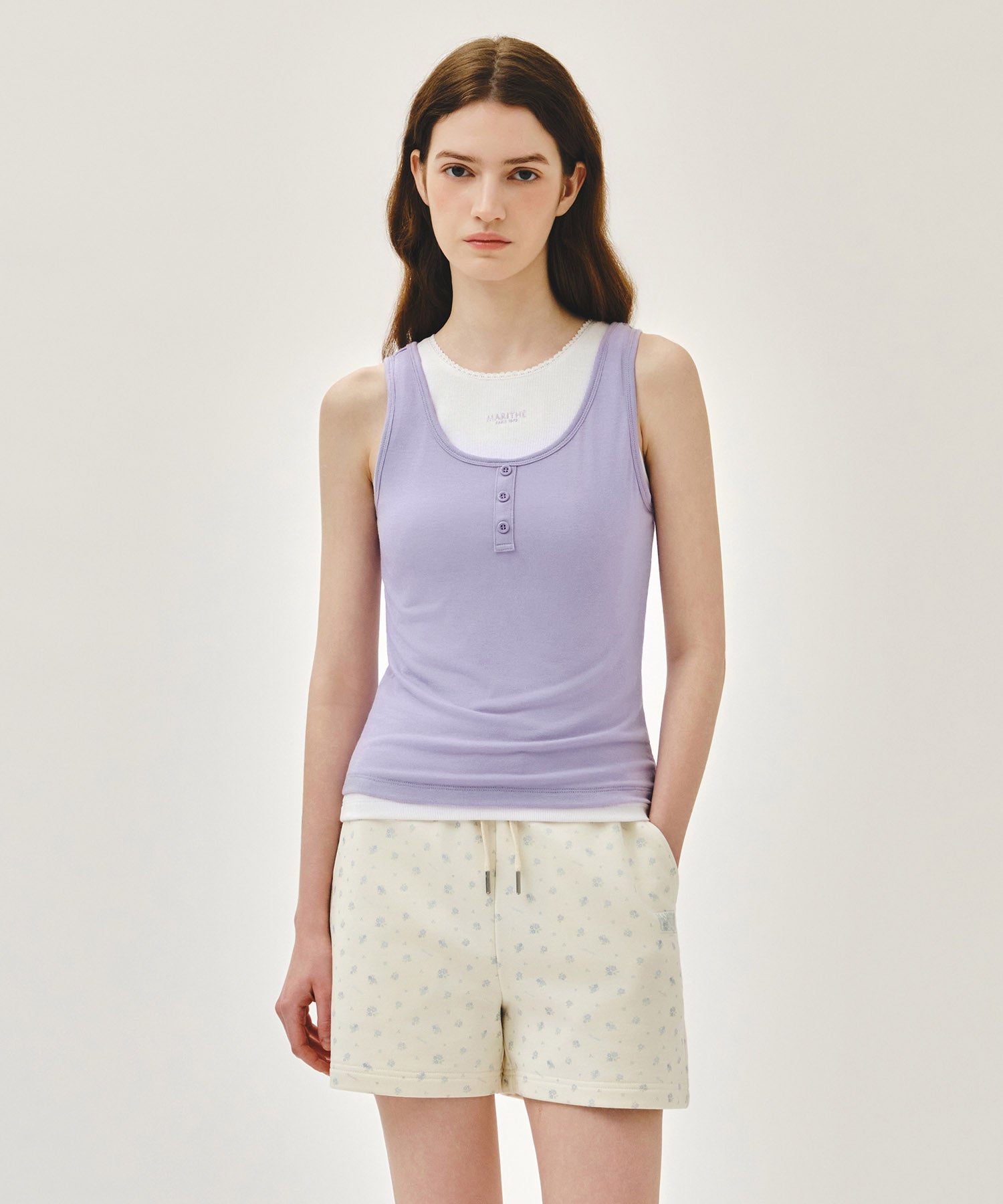 Marithe & Francois Girbaud - Layered Sleeveless (Lavender) product image 1 | TRAB K-Fashion Australia