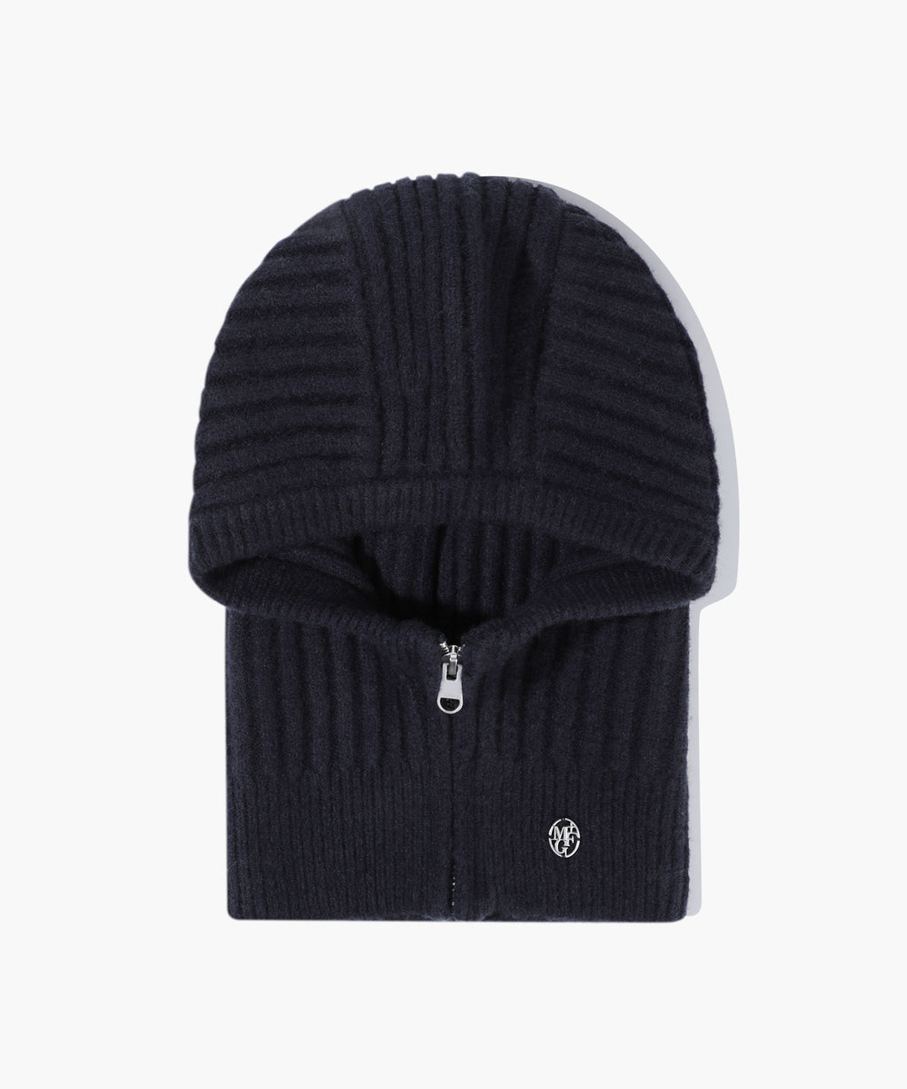 Marithe & Francois Girbaud - Circle Logo Zip Up Balaclava (Navy) product image 1 | TRAB K-Fashion Australia