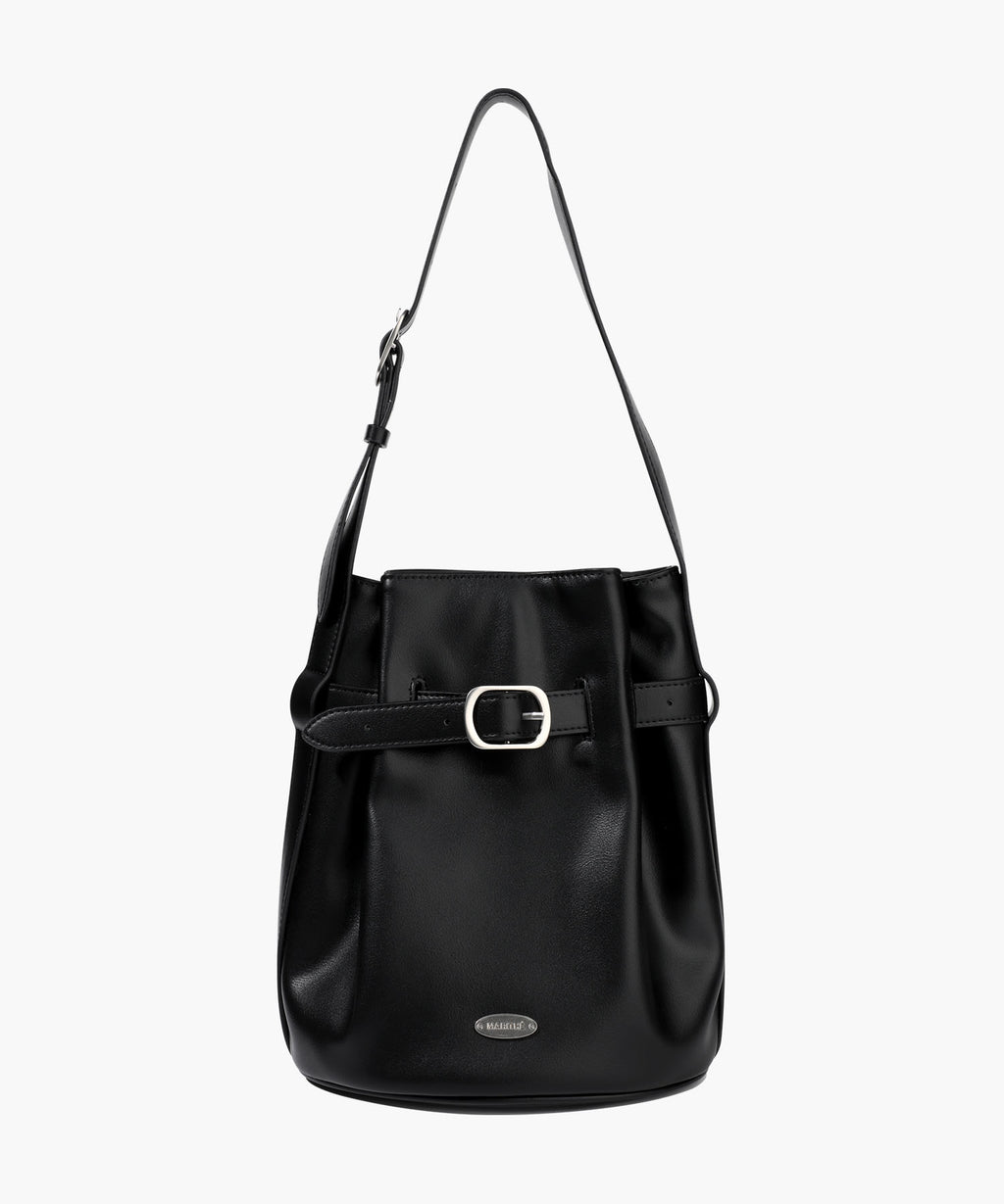 Marithe & Francois Girbaud - Buckle Strap Bucket Bag (Black) product image 1 | TRAB K-Fashion Australia