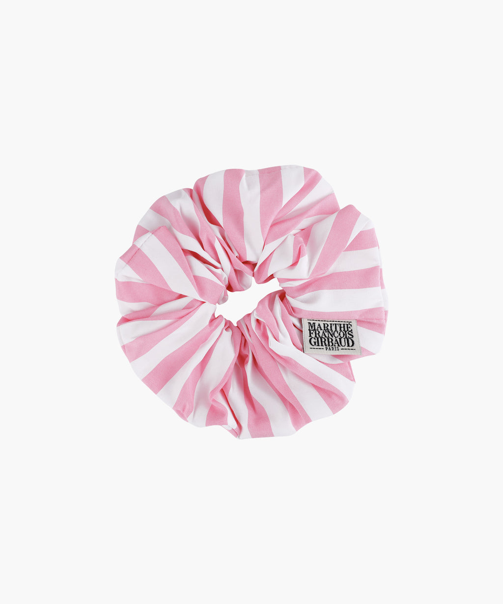 Marithe & Francois Girbaud - Classic Logo Stripe Hair Scrunchie (Pink) product image 1 | TRAB K-Fashion Australia