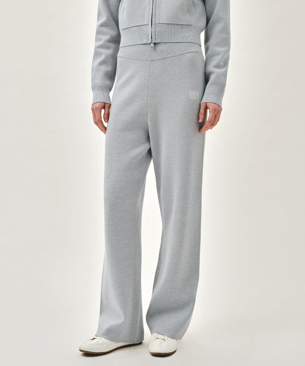 Marithe & Francois Girbaud - Classic Logo Knit Pants (Heather Gray) product image 1 | TRAB K-Fashion Australia