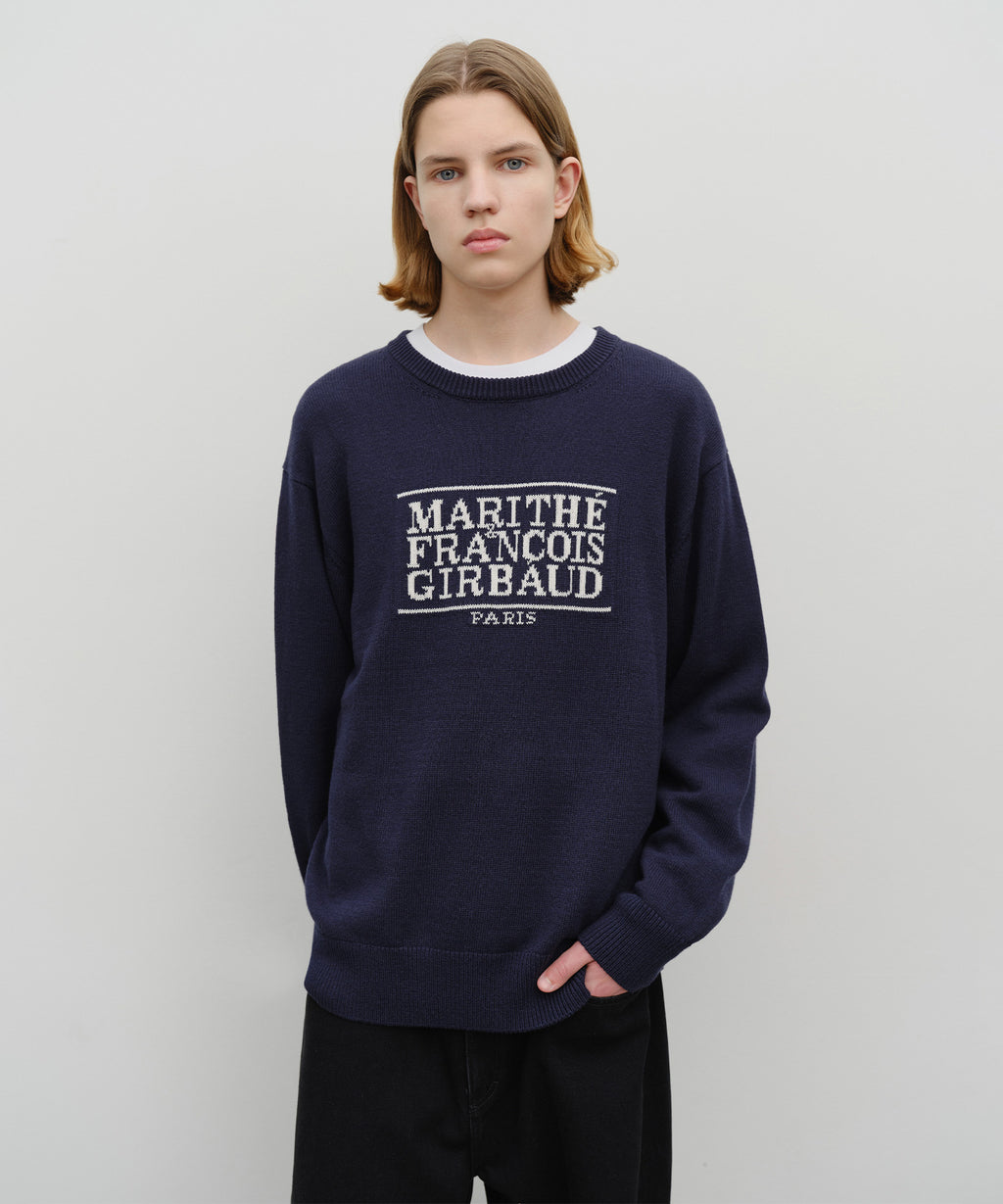 Marithe & Francois Girbaud - Classic Logo Knit Pullover (Navy) product image 1 | TRAB K-Fashion Australia