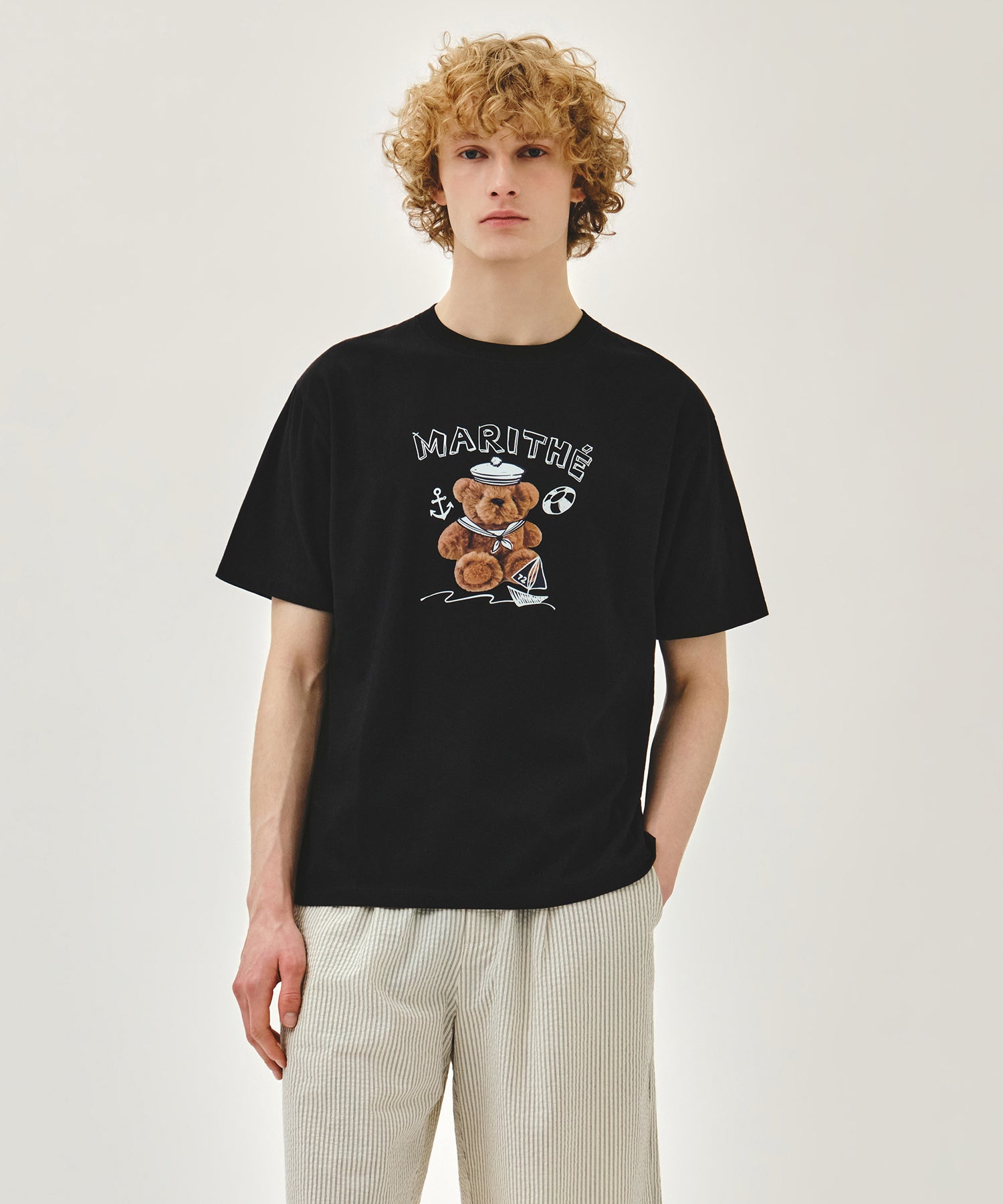 Marithe & Francois Girbaud - Marine Drawing Doodle Graphic Tee (Black) product image 1 | TRAB K-Fashion Australia
