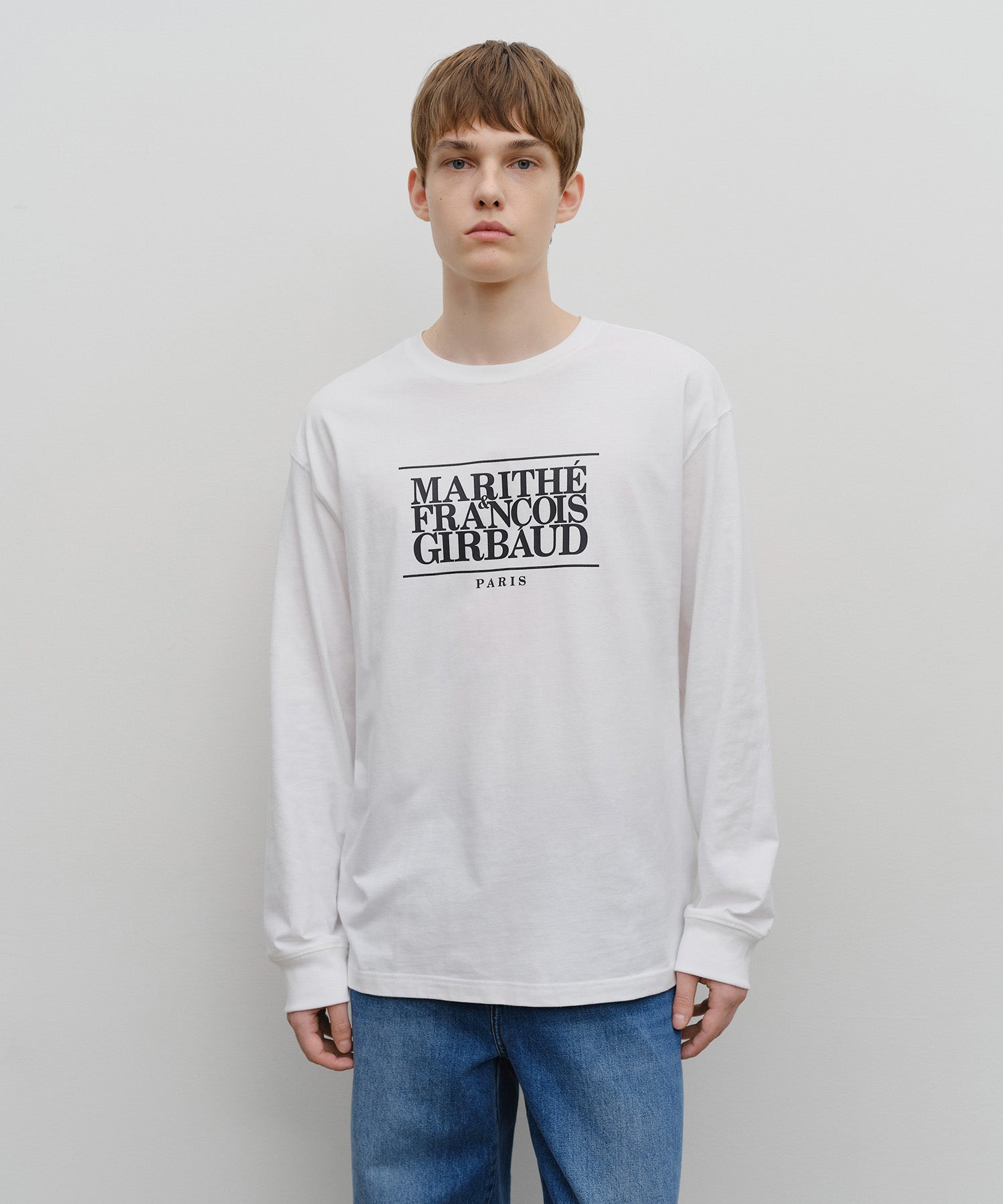 Marithe & Francois Girbaud - Classic Logo Long Sleeve (White) product image 1 | TRAB K-Fashion Australia