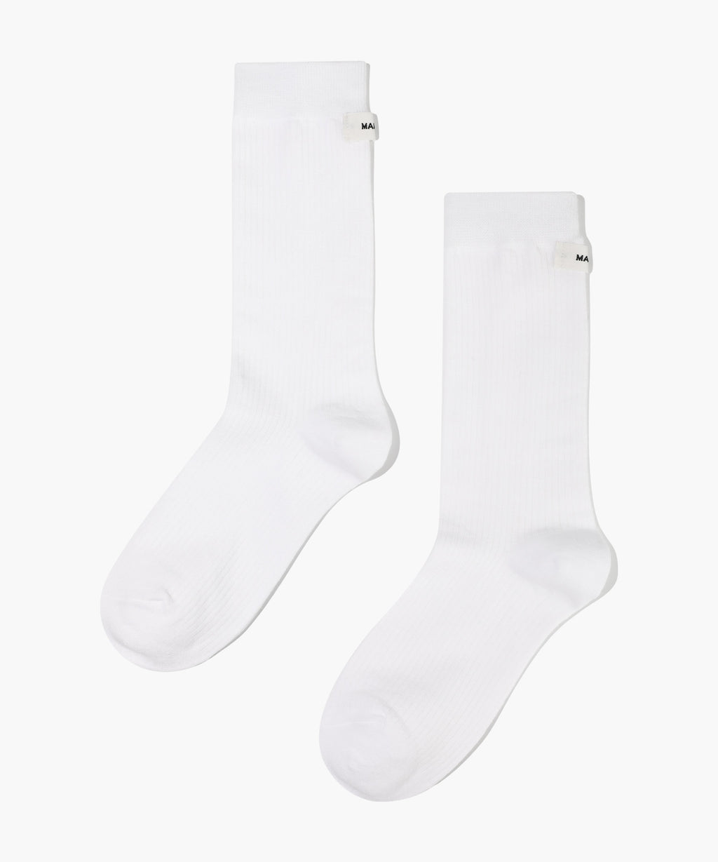 Marithe & Francois Girbaud - Basic Middle Socks (White) product image 1 | TRAB K-Fashion Australia