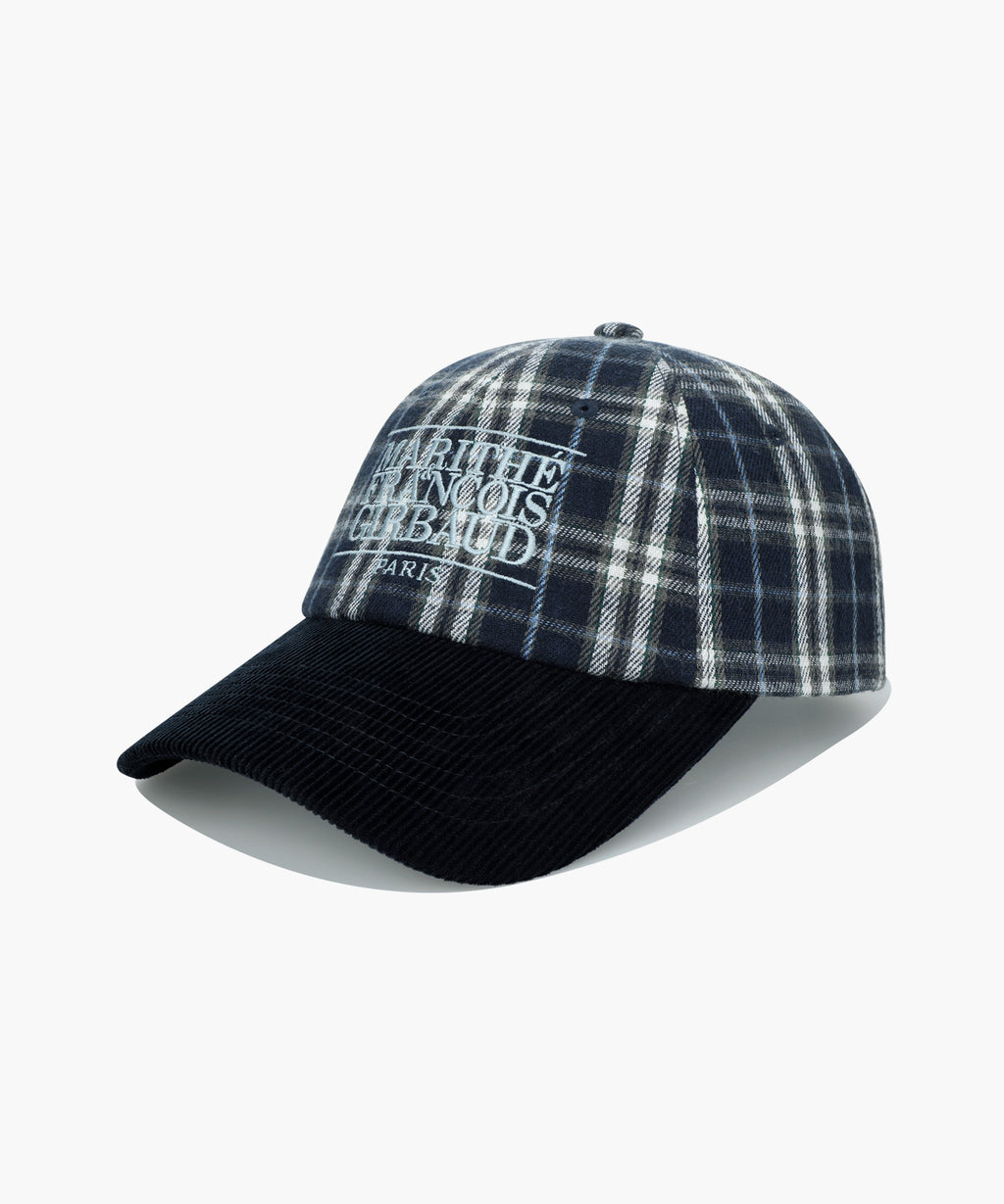 Marithe & Francois Girbaud - Classic Logo Two Tone Check Cap (Navy) product image 1 | TRAB K-Fashion Australia