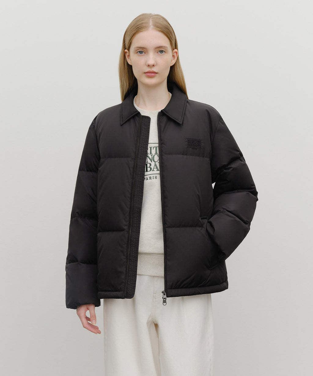 Marithe & Francois Girbaud - Classic Logo Collar Down Jacket (Black) product image 1 | TRAB K-Fashion Australia