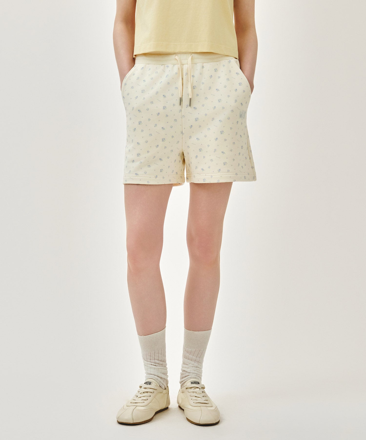 Marithe & Francois Girbaud - Vintage Classic Logo Sweat Shorts (Flower) product image 1 | TRAB K-Fashion Australia