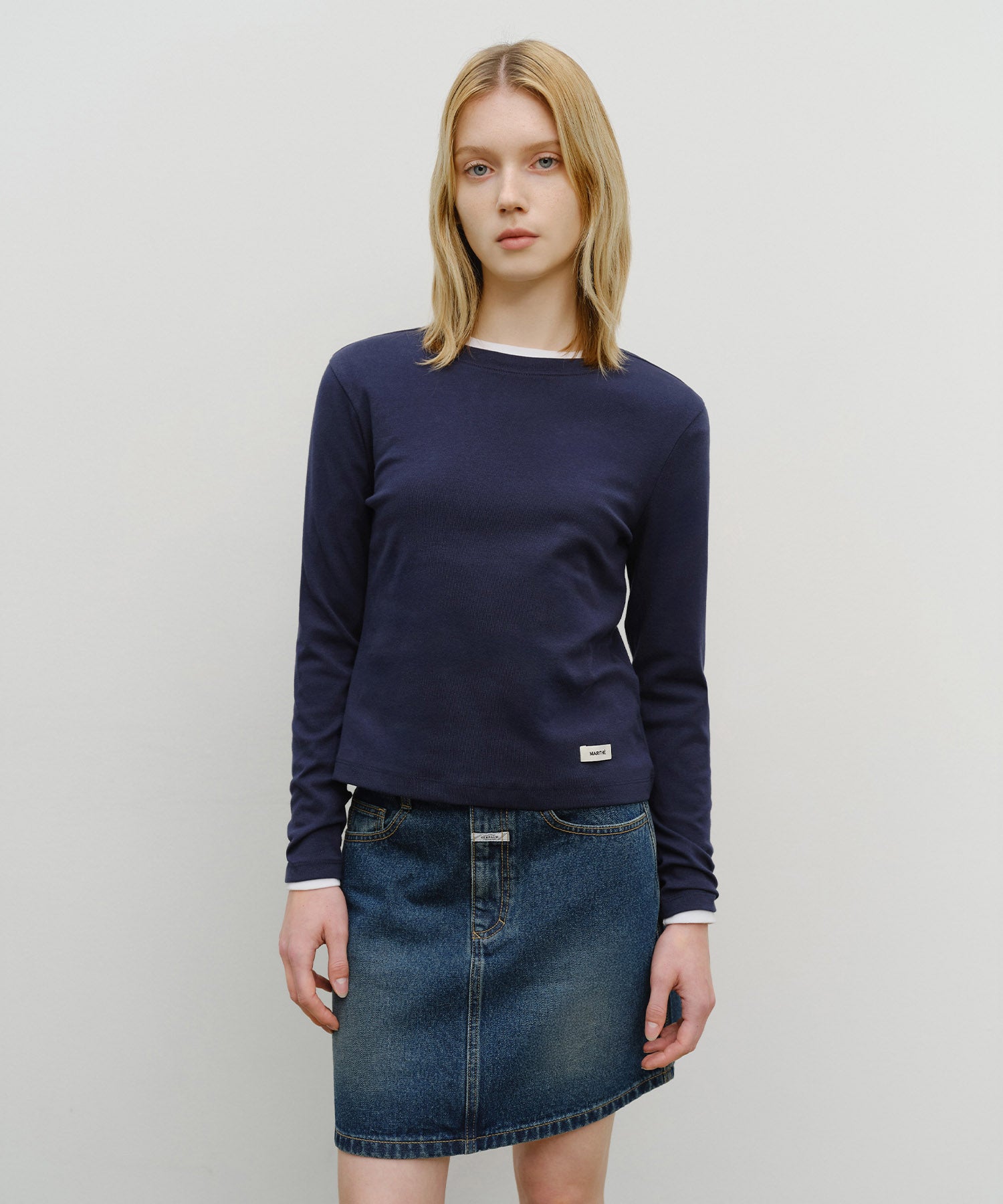 Marithe & Francois Girbaud - Basic Long Sleeve (Navy) product image 1 | TRAB K-Fashion Australia