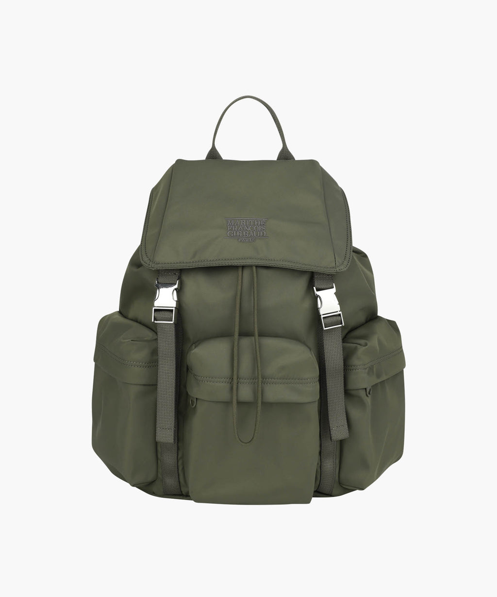 Marithe & Francois Girbaud - Classic Logo Metal Buckle Backpack (Khaki) product image 1 | TRAB K-Fashion Australia