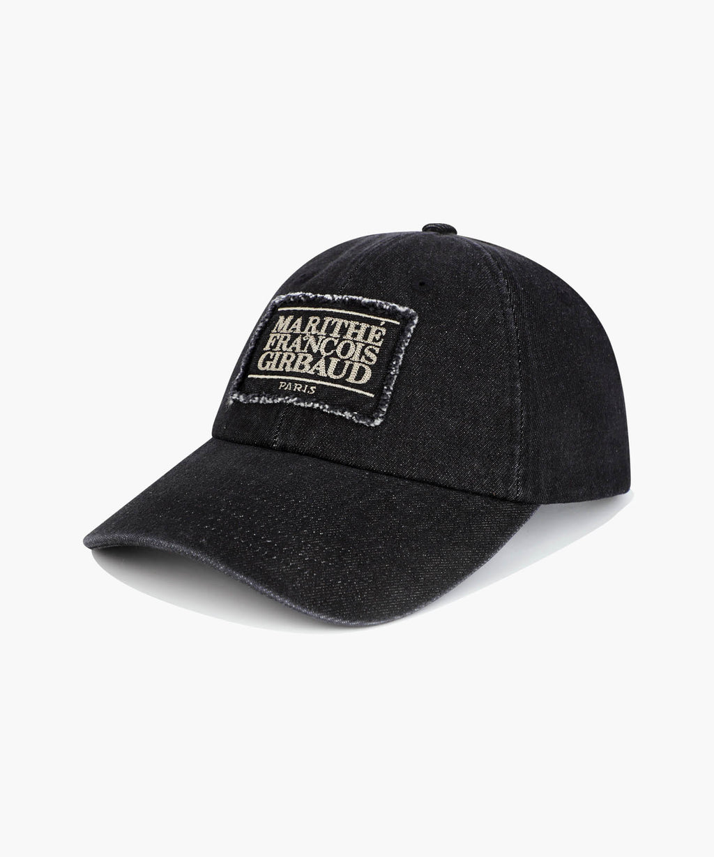 Marithe & Francois Girbaud - Pigment Small Classic Logo Cap (Washed Black) product image 1 | TRAB K-Fashion Australia
