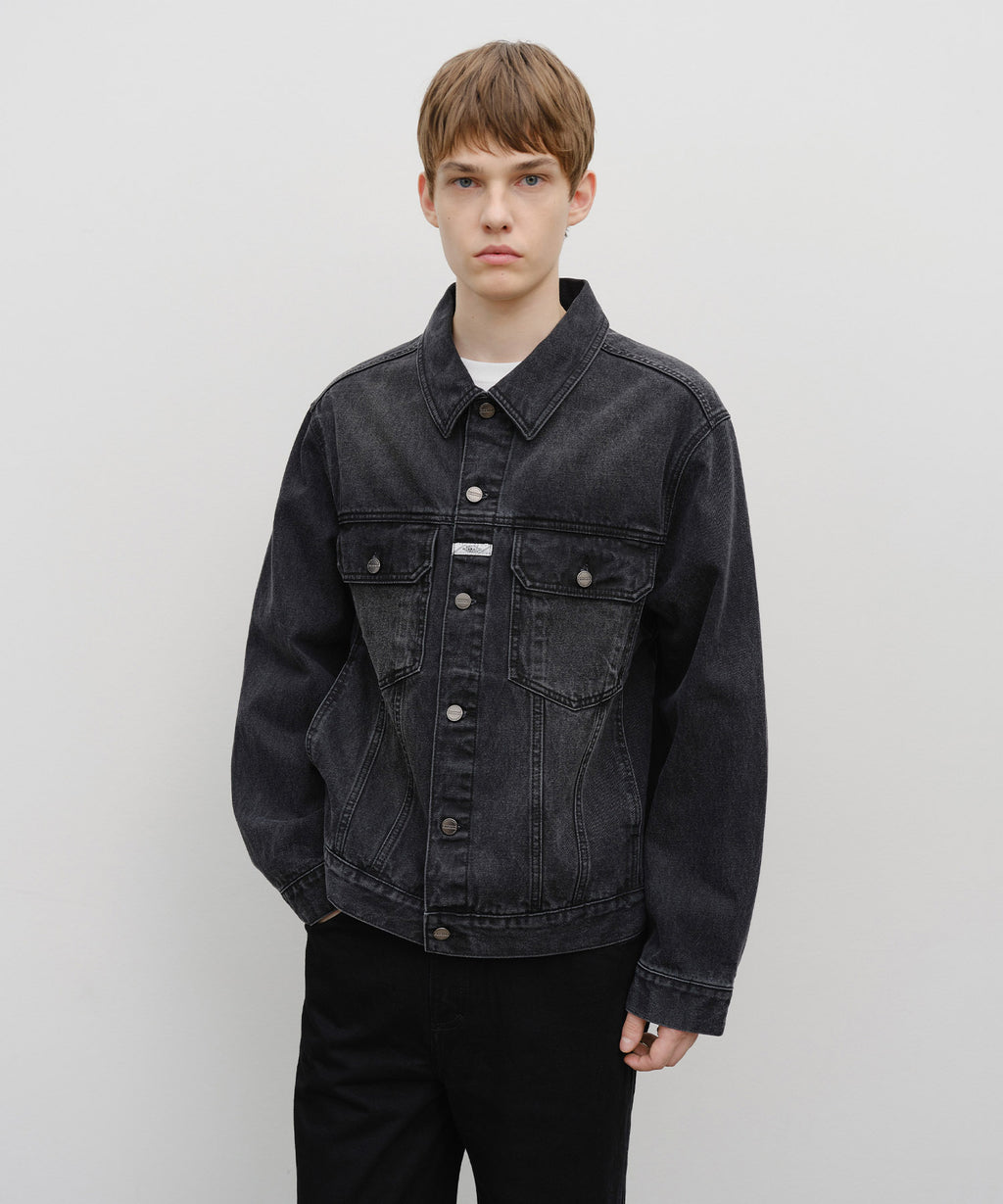 Marithe & Francois Girbaud - Denim Trucker Jacket (Black) product image 1 | TRAB K-Fashion Australia