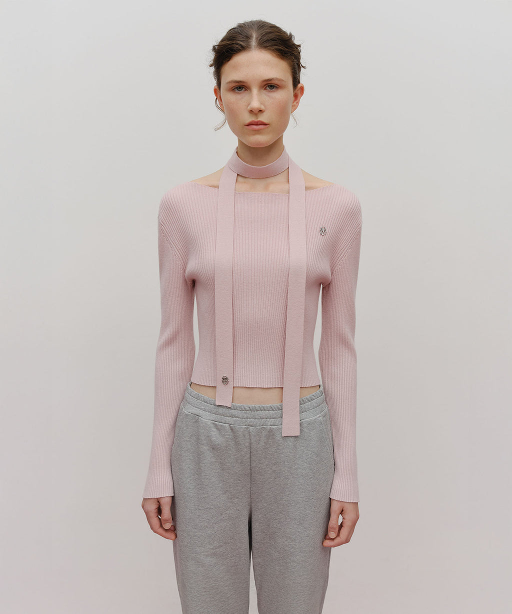 Marithe & Francois Girbaud - Muffler Set Knit (Pink) product image 1 | TRAB K-Fashion Australia