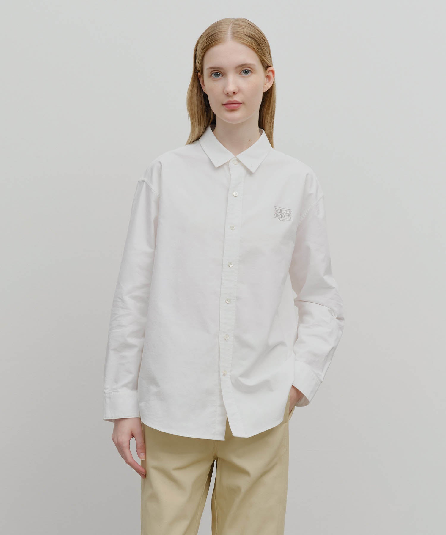 Marithe & Francois Girbaud - Oversized Oxford Shirt (White) product image 1 | TRAB K-Fashion Australia