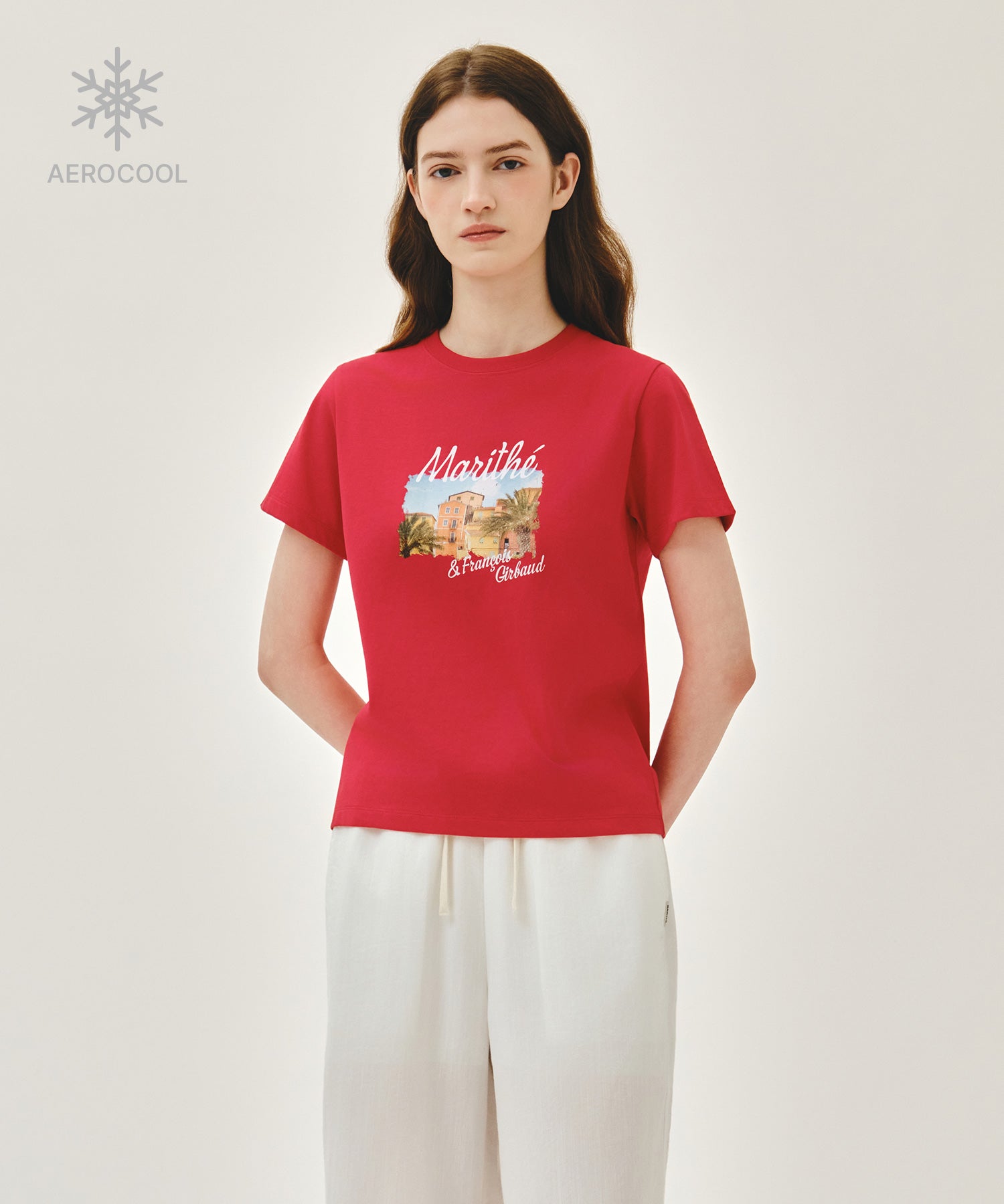 Marithe & Francois Girbaud - Aerocool Resort Graphic Tee (Red) product image 1 | TRAB K-Fashion Australia