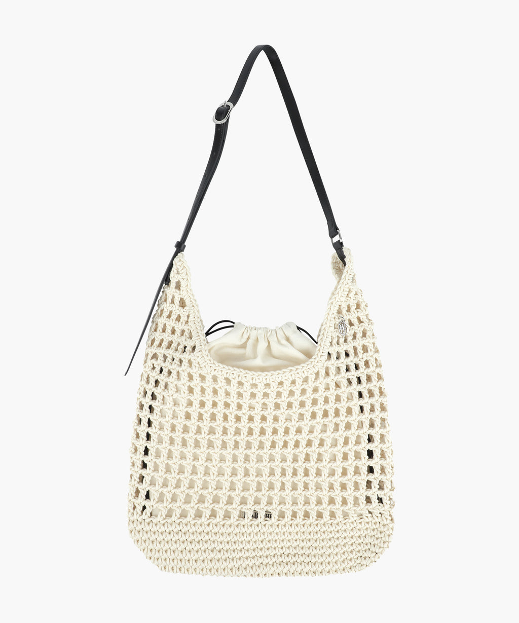 Marithe & Francois Girbaud - Macrame Hobo Bag (Ivory) product image 1 | TRAB K-Fashion Australia