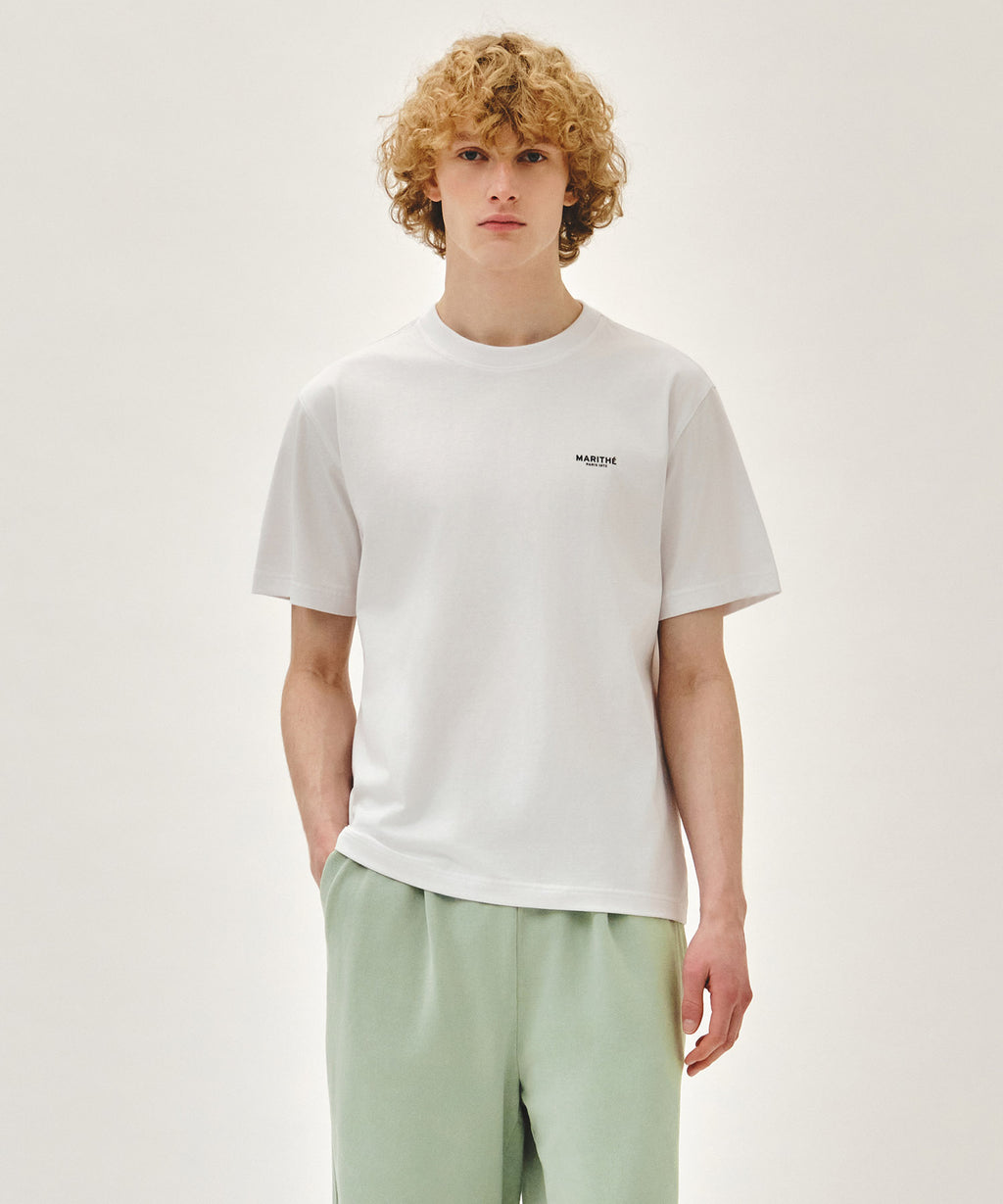 Marithe & Francois Girbaud - Small Regular Logo Tee (White) product image 1 | TRAB K-Fashion Australia