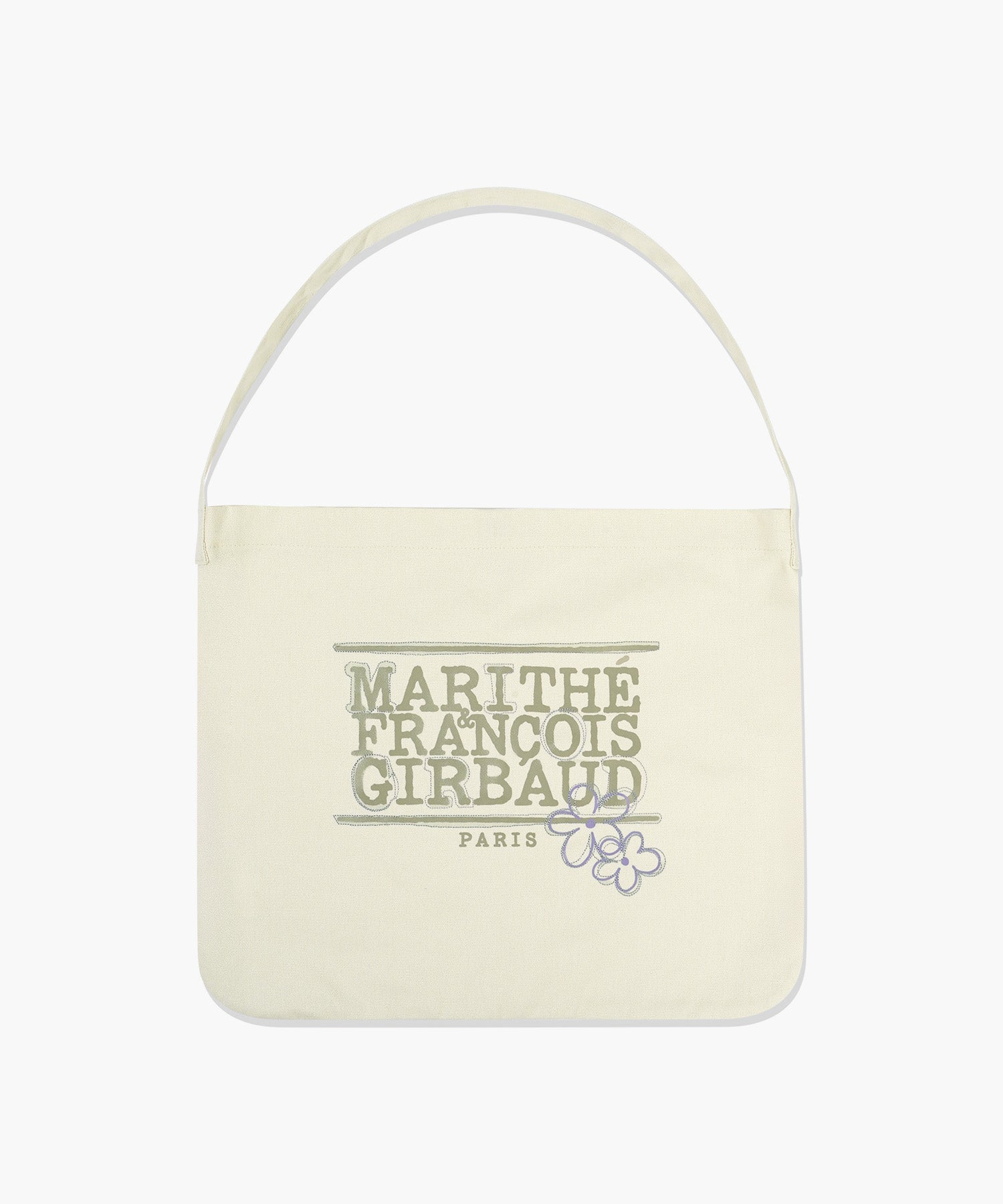 Marithe & Francois Girbaud - Flower Classic Logo One Shoulder Eco Bag (Cream) product image 1 | TRAB K-Fashion Australia
