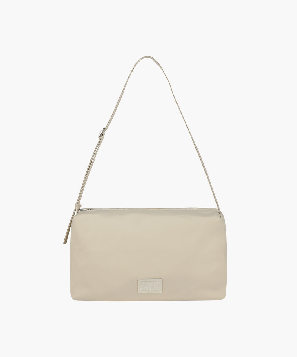 Marithe & Francois Girbaud - Classic Logo Nylon Box Bag (Beige) product image 1 | TRAB K-Fashion Australia