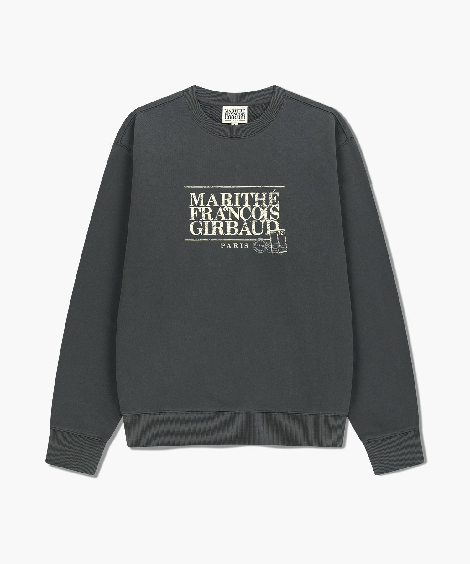 Marithe & Francois Girbaud - Classic Logo Stamp Sweatshirt (Charcoal) product image 1 | TRAB K-Fashion Australia