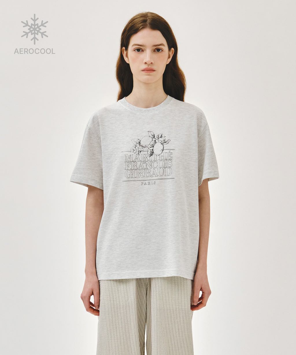 Marithe & Francois Girbaud - Aerocool Lemon Classic Logo Tee (Light Heather Gray) product image 1 | TRAB K-Fashion Australia