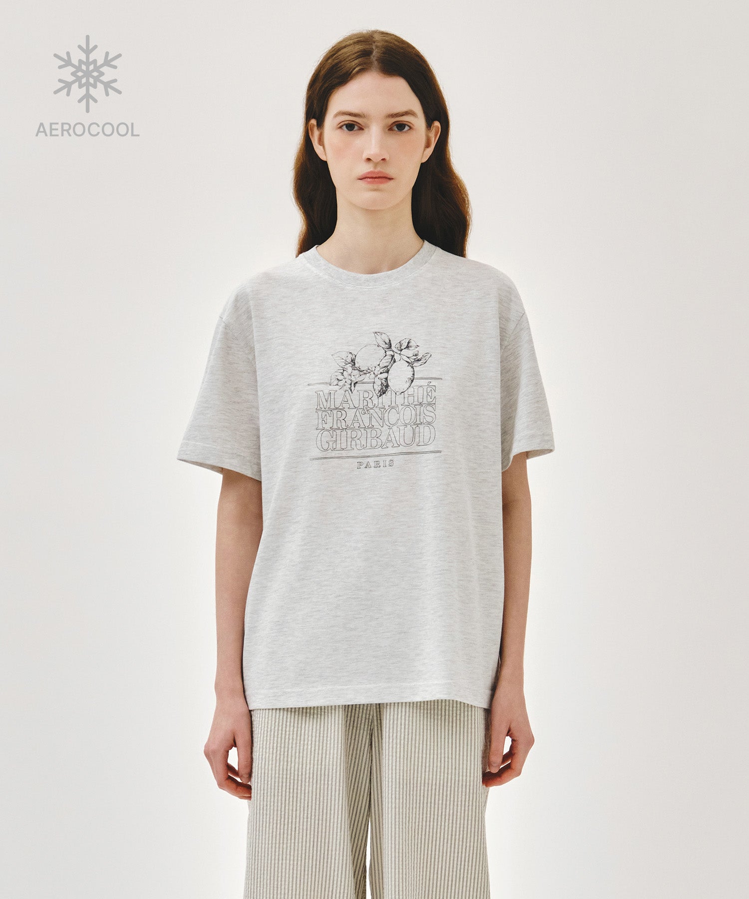 Marithe & Francois Girbaud - Aerocool Lemon Classic Logo Tee (Light Heather Gray) product image 1 | TRAB K-Fashion Australia