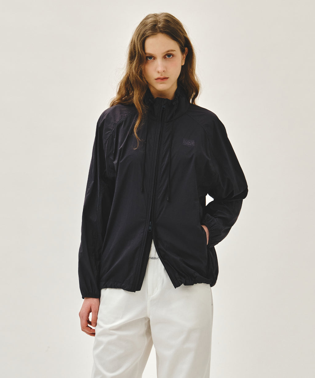 Marithe & Francois Girbaud - Highneck Packable Nylon Jacket (Charcoal) product image 1 | TRAB K-Fashion Australia