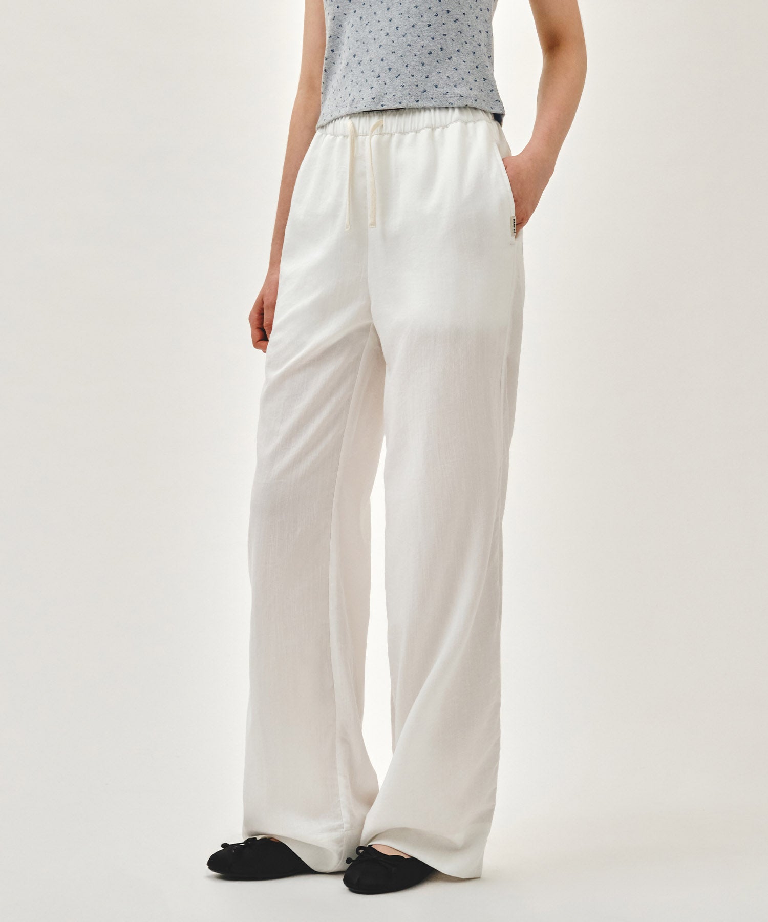 Marithe & Francois Girbaud - Marine Easy Pants (White) product image 1 | TRAB K-Fashion Australia