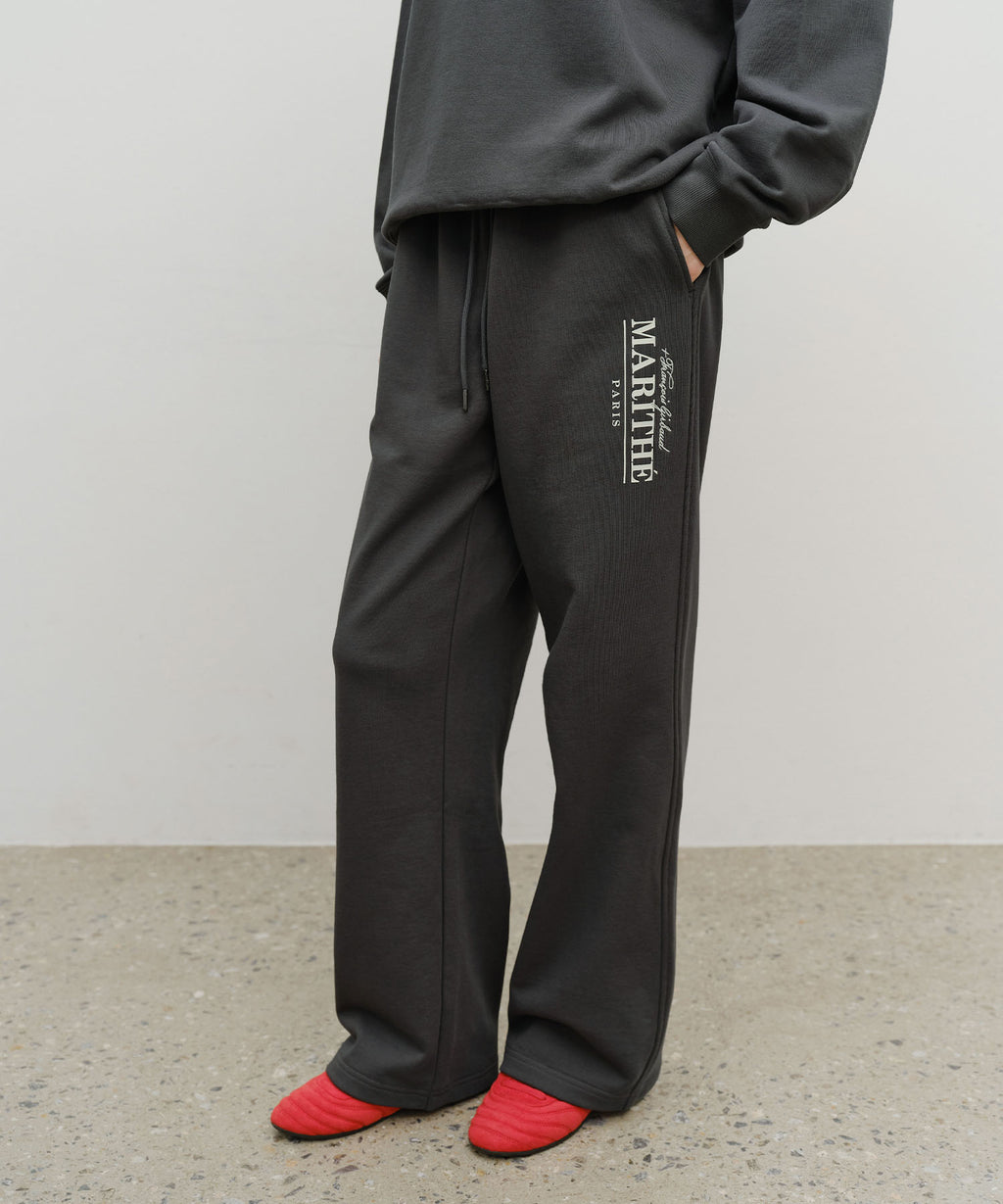 Marithe & Francois Girbaud - Marithe Logo Sweat Pants (Charcoal) product image 1 | TRAB K-Fashion Australia