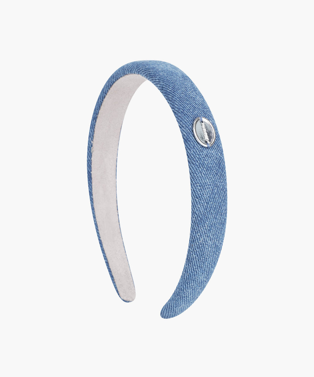 Marithe & Francois Girbaud - Regular Logo Slim Denim Hairband (Blue) product image 1 | TRAB K-Fashion Australia